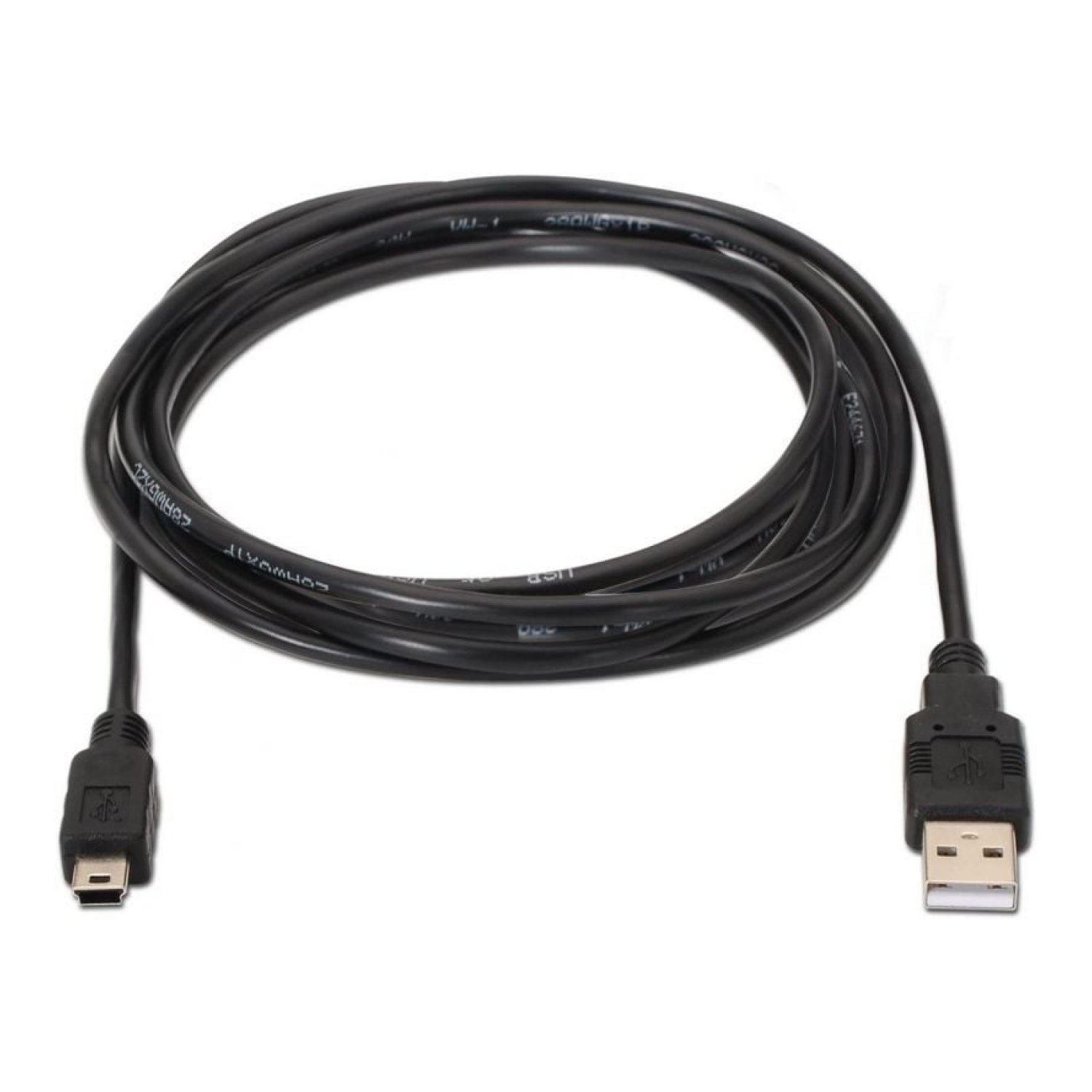 Aisens Cable USB 2.0 · USB Macho a Mini Macho · 50cm · Negro