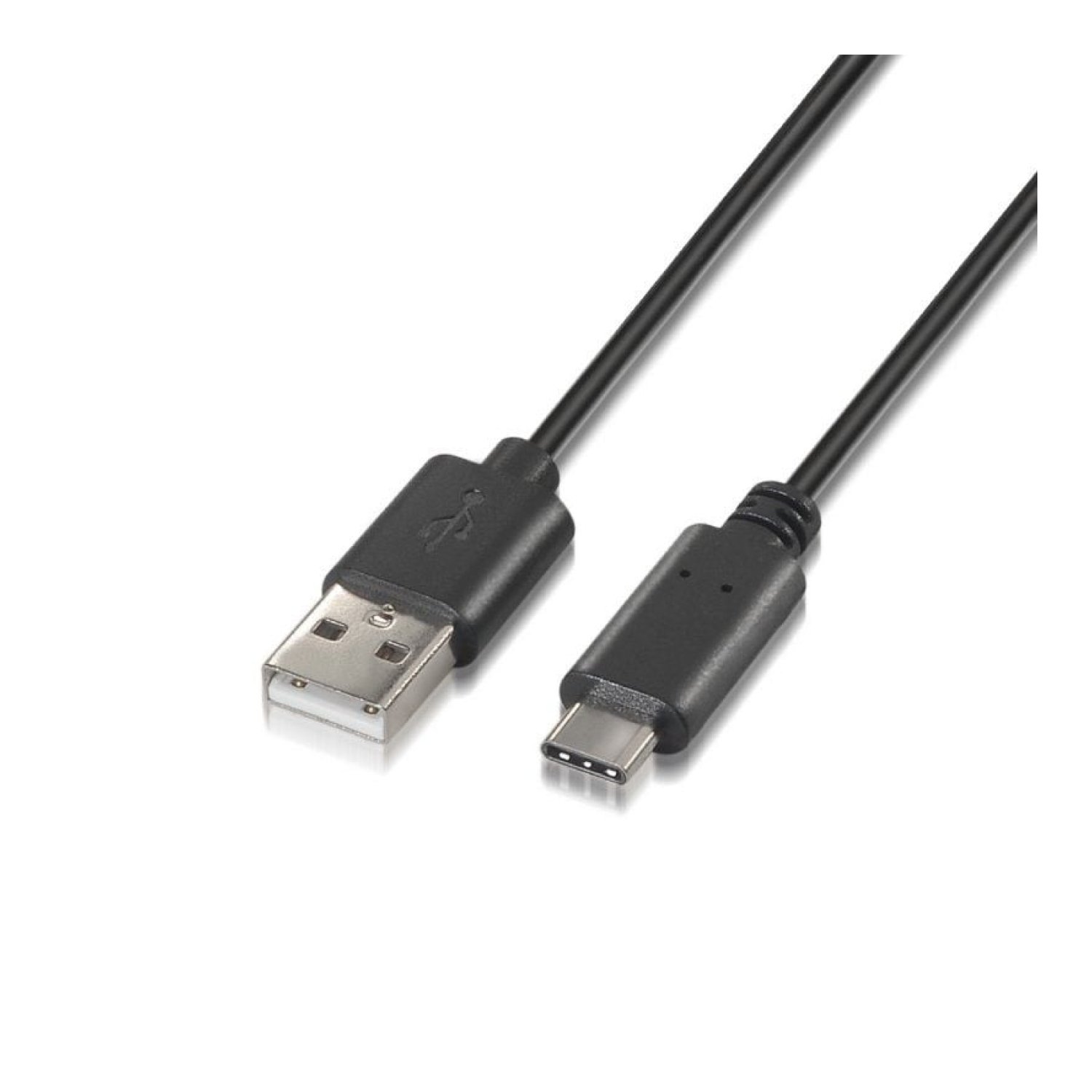 Aisens Cable USB 2.0 · USB-C a USB-A · 480Mbps · 1m · Negro
