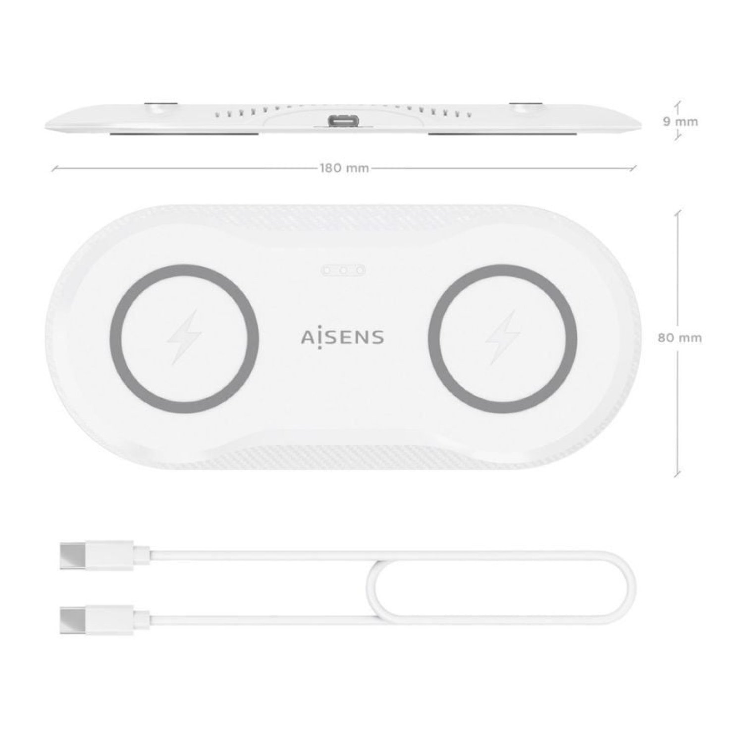Aisens Base de Carga Inalámbrica · 15W · Blanco