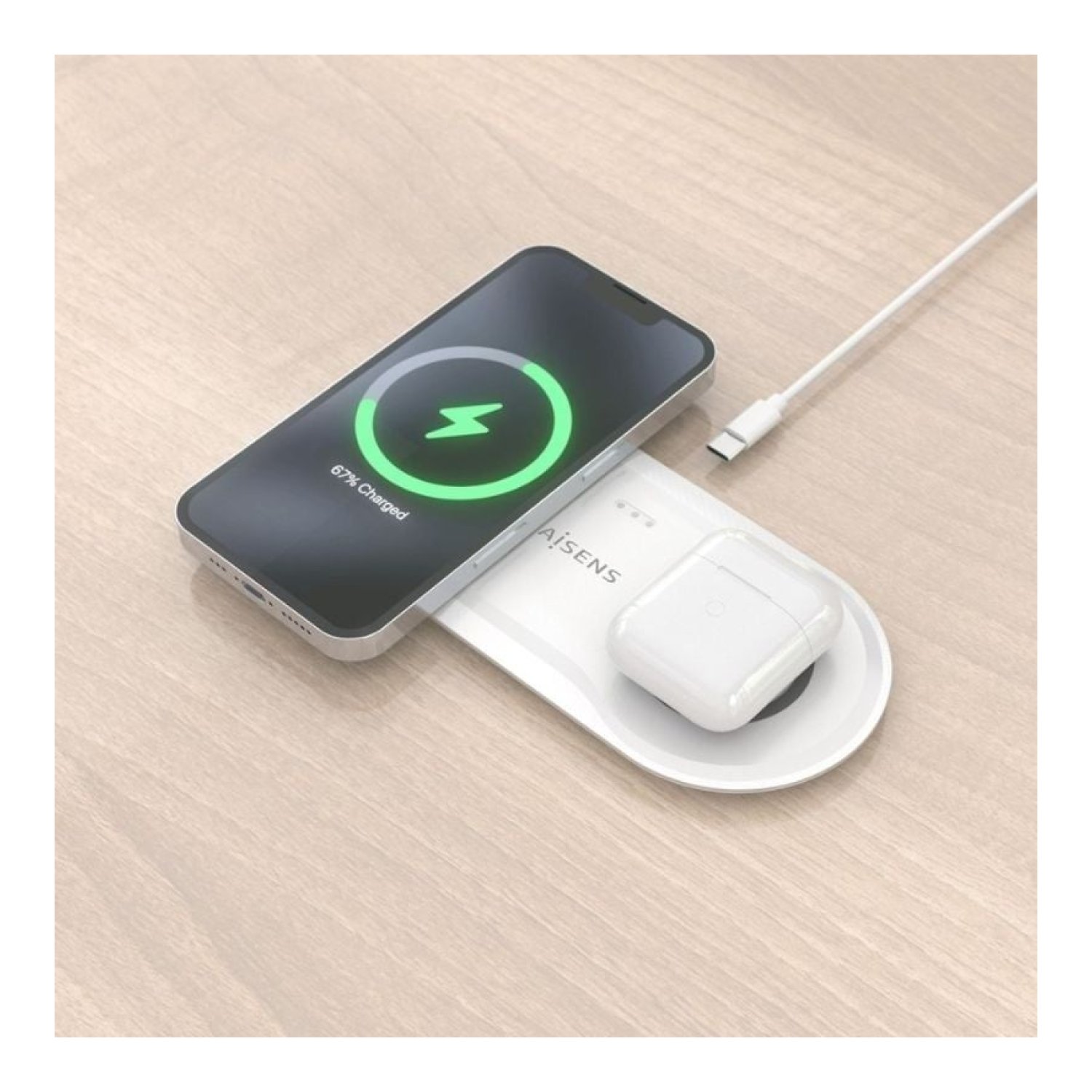 Aisens Base de Carga Inalámbrica · 15W · Blanco