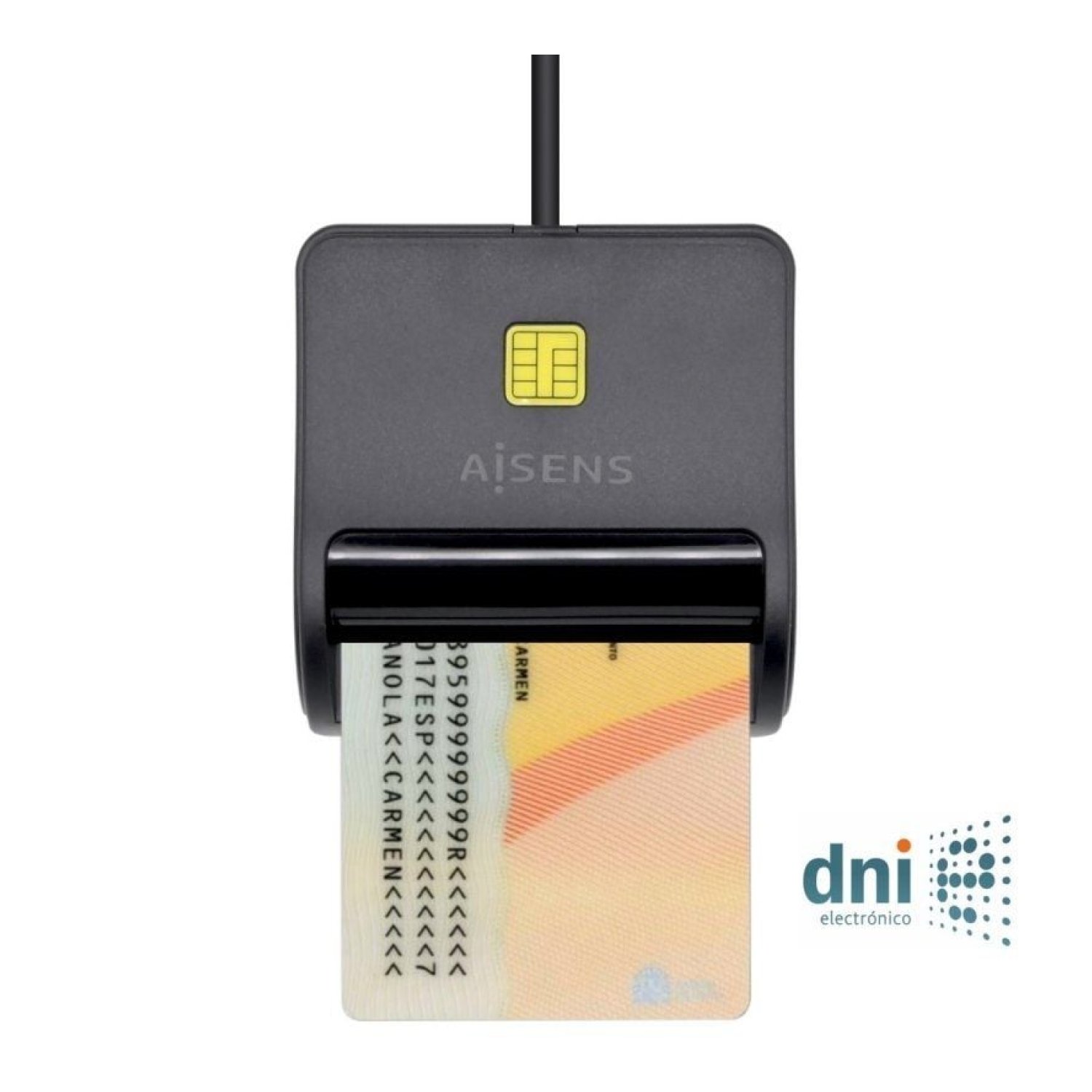 Aisens · Lector de DNI · USB 2.0 · Negro