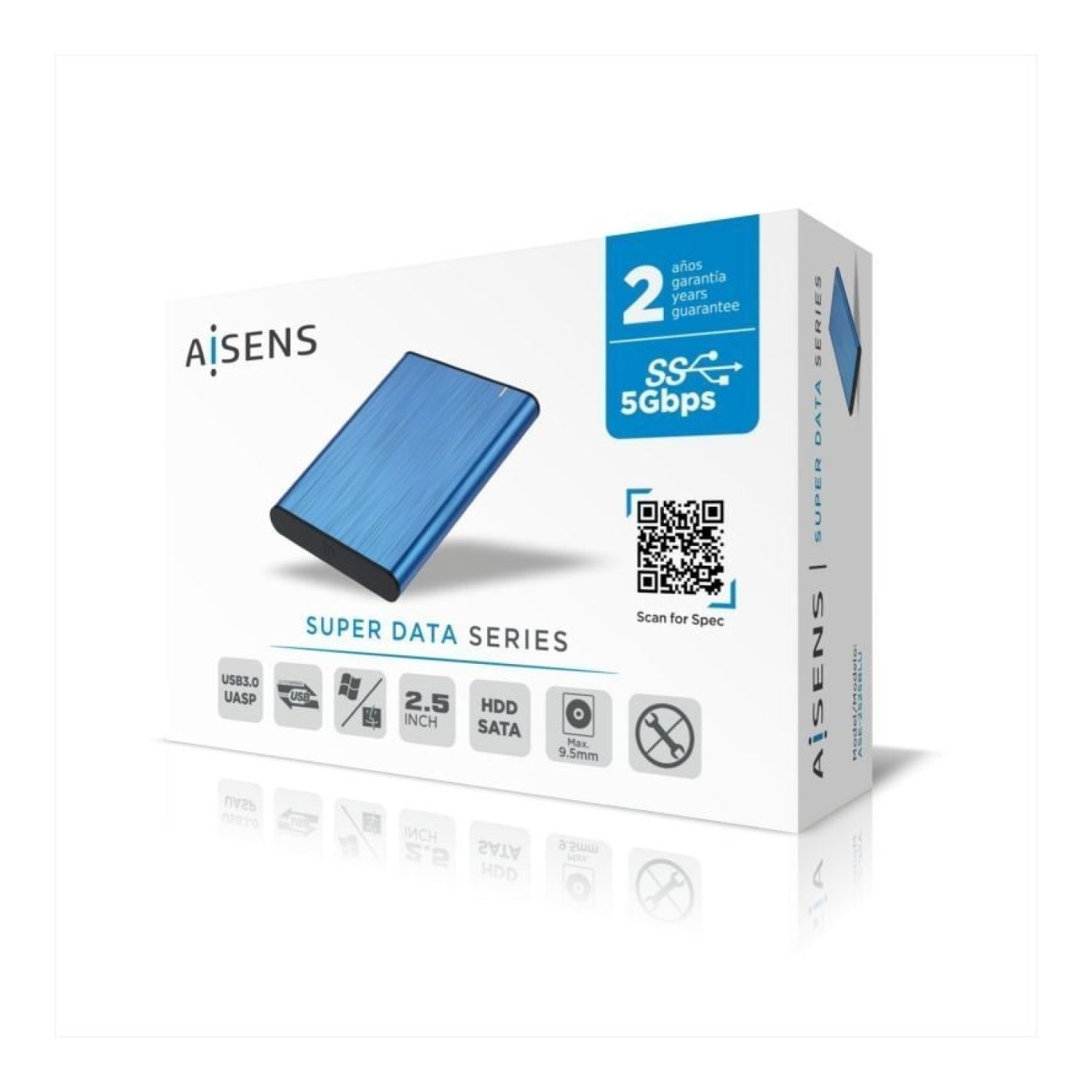 Aisens · Caja Externa 2,5" · USB 3.1 · Sin Tornillos