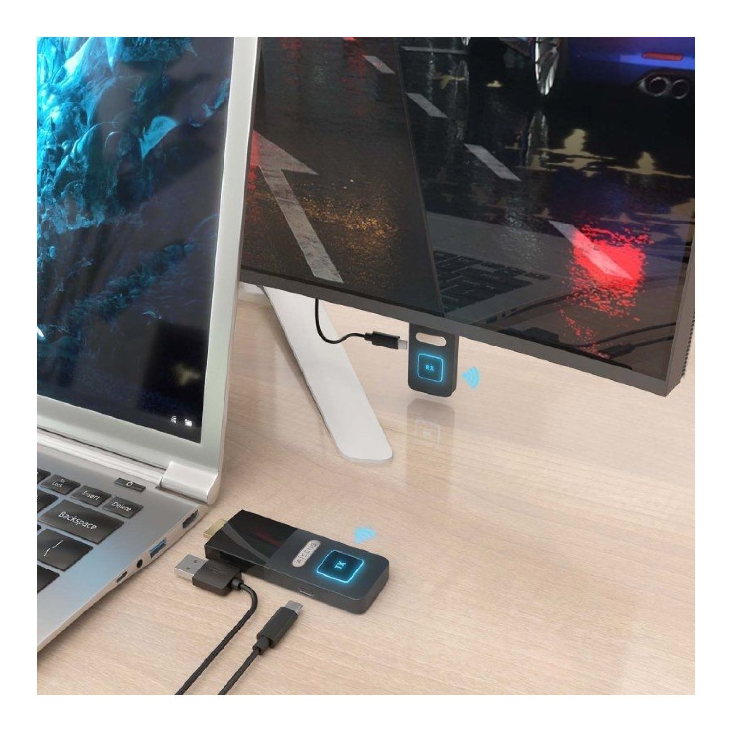 Aisens · Adaptador HDMI Inalámbrico · Transmisor de Vídeo · Hasta 30m