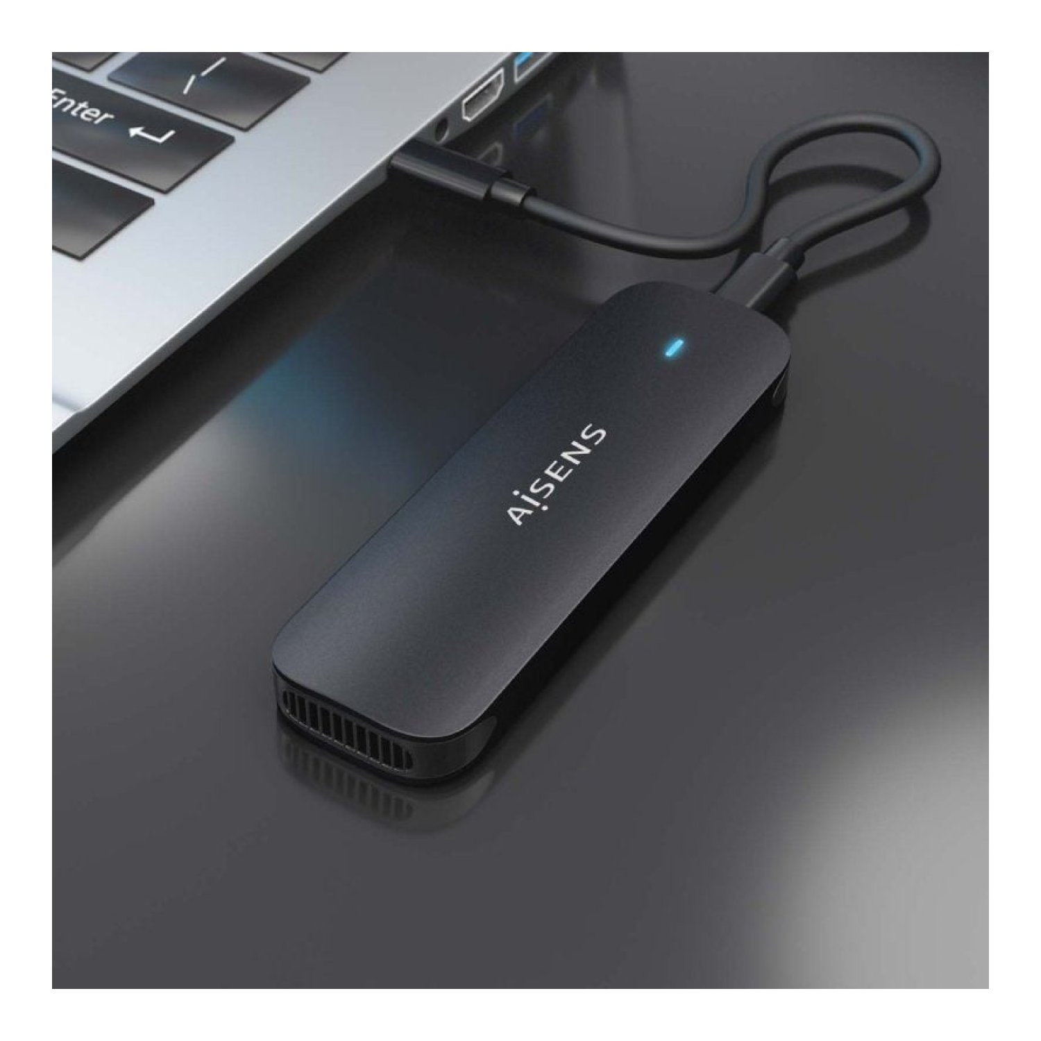 Aisens ASM2-024B · Caja Externa M.2 NVMe · USB 3.2 · Sin tornillos