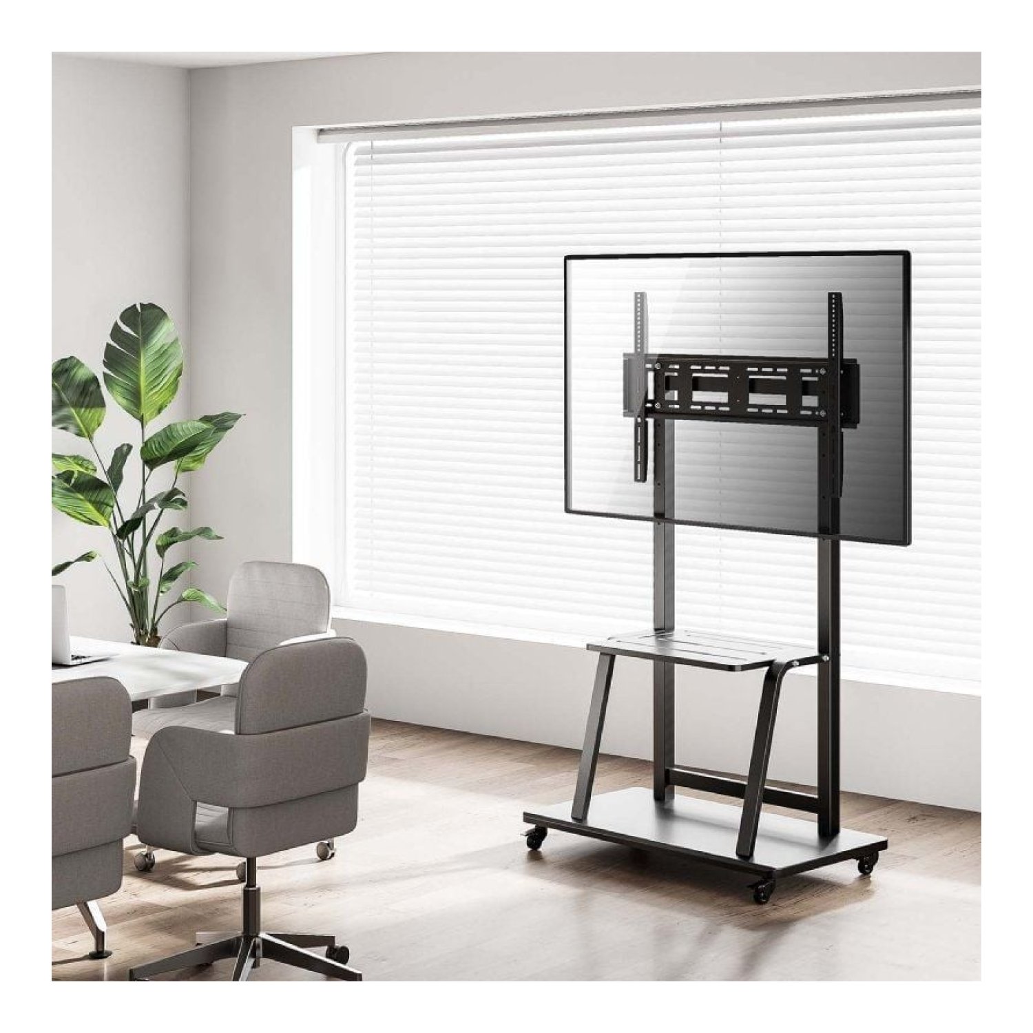 Aisens FT100E · Soporte de Suelo · 37-100" · hasta 150kg · Con Ruedas
