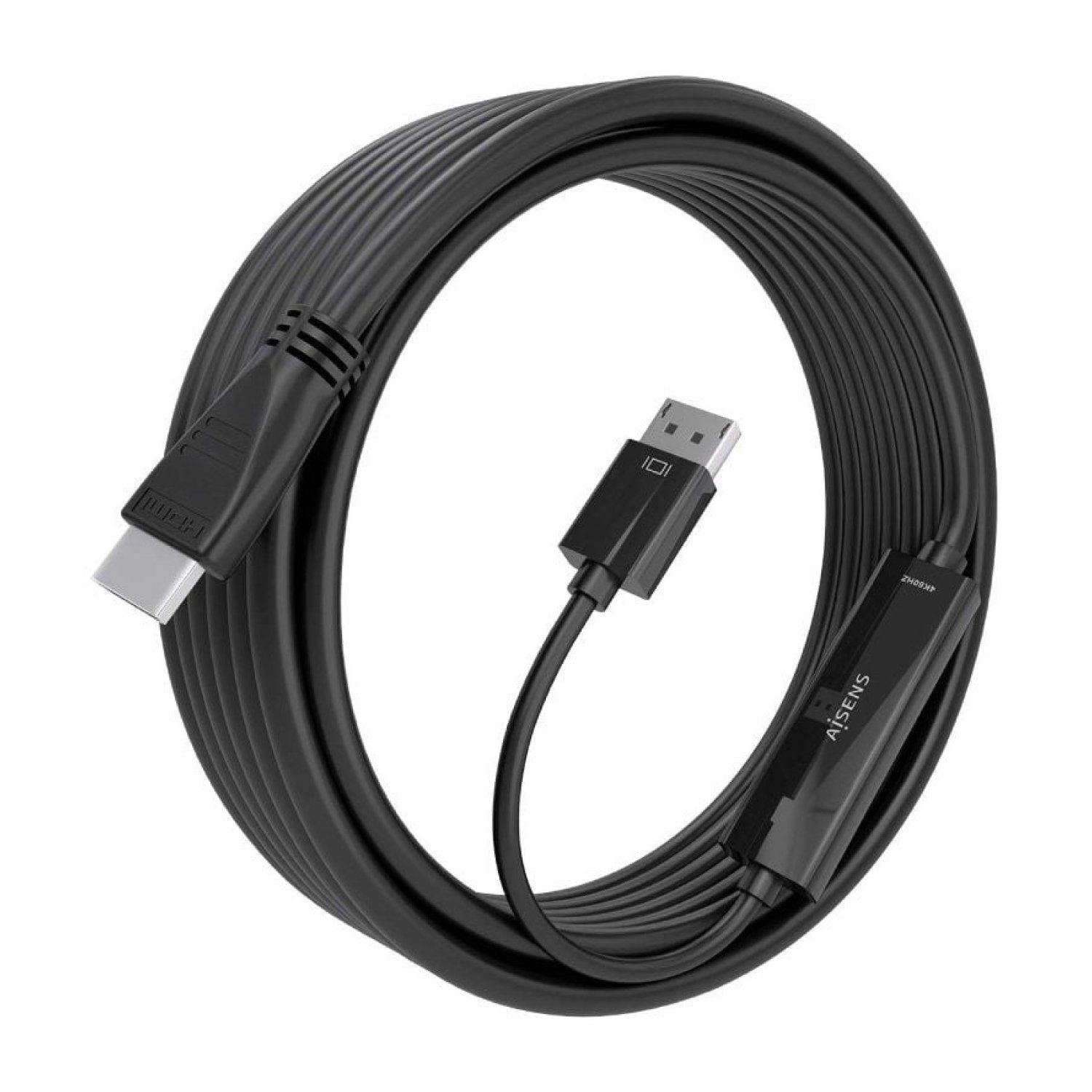 Aisens · Cable DisplayPort a HDMI 4K · 5m · Negro