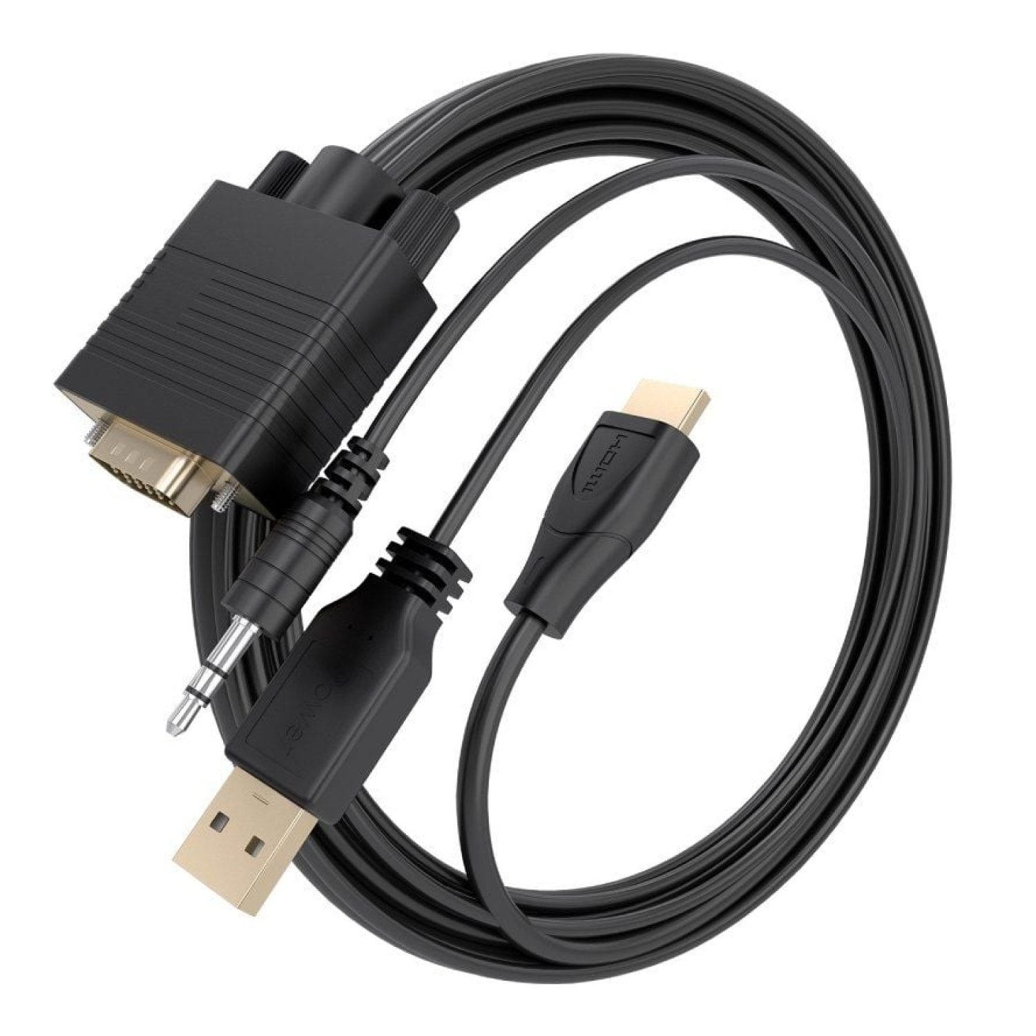 Aisens A122-1014 · Cable Conversor SVGA a HDMI · USB Jack · 1,5m · Negro