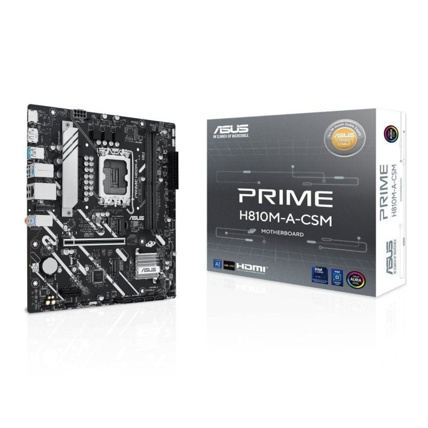 Asus Prime H810M-A · Socket 1851 · DDR5 · PCIe 4.0 · Micro ATX
