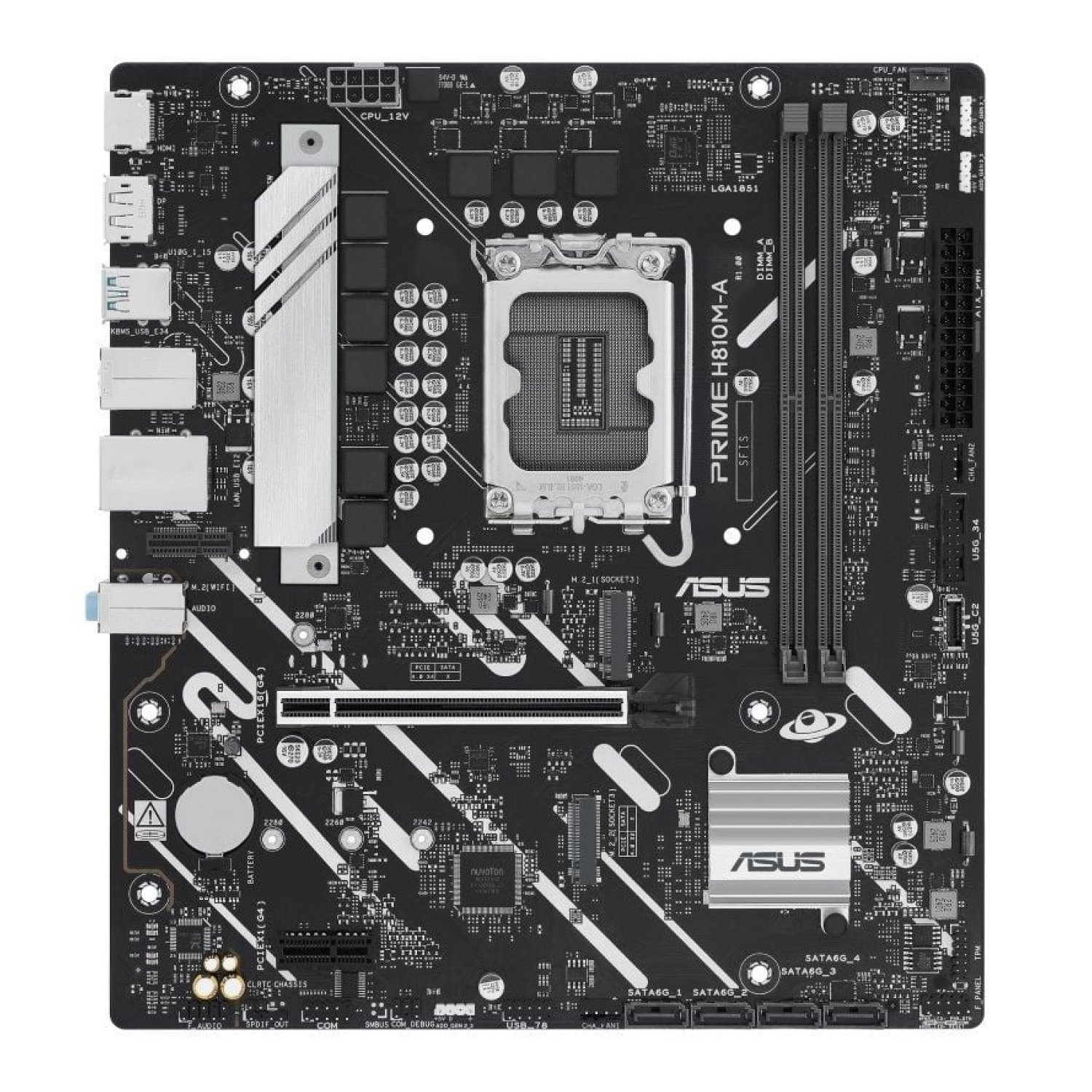 Asus Prime H810M-A · Socket 1851 · DDR5 · PCIe 4.0 · Micro ATX