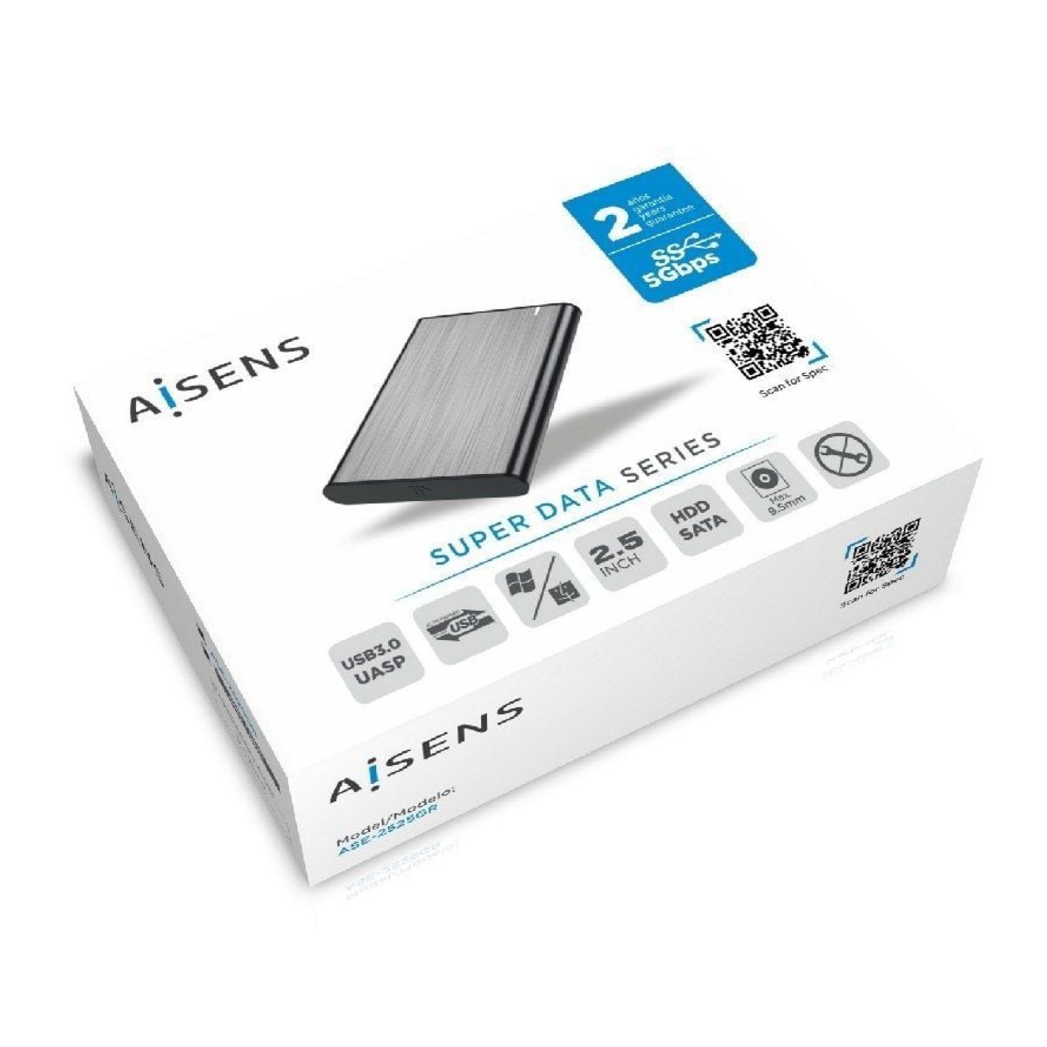 Aisens · Caja Externa 2,5" · USB 3.1 · Sin Tornillos
