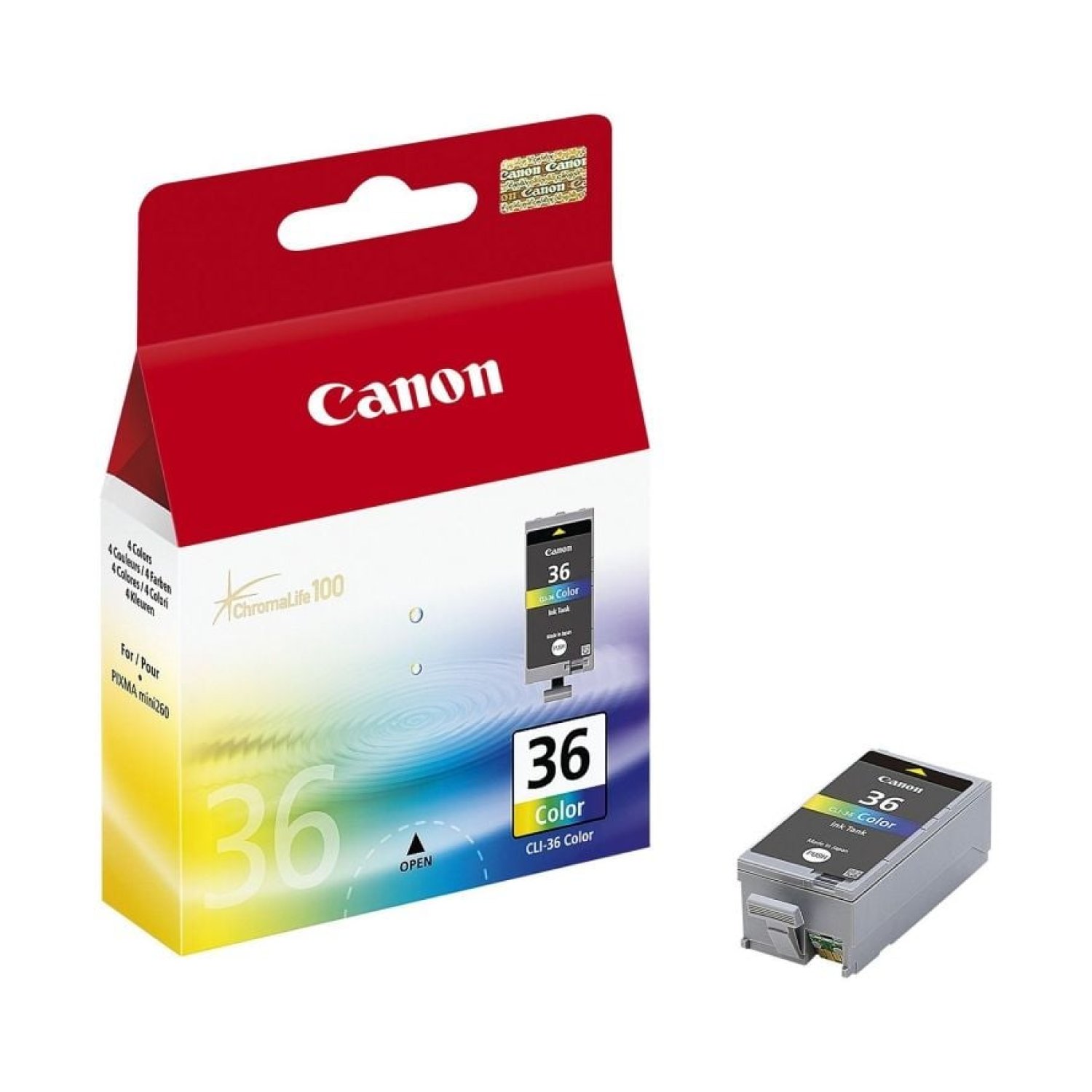 Canon CLI-36 · Cartucho de Tinta Original · Tricolor