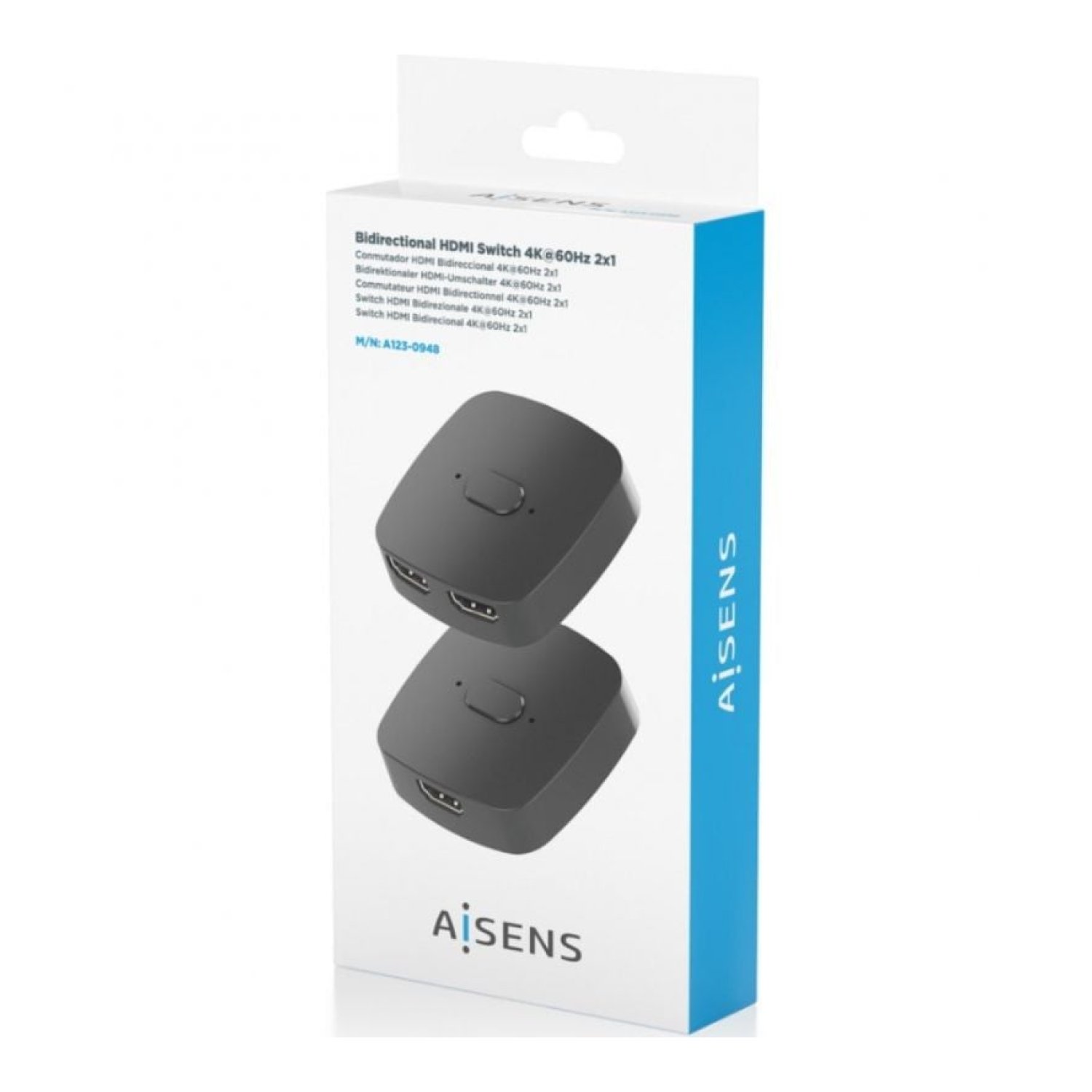 Aisens · Switch HDMI 4K Bidireccional · 3 Entradas HDMI · A123-0948