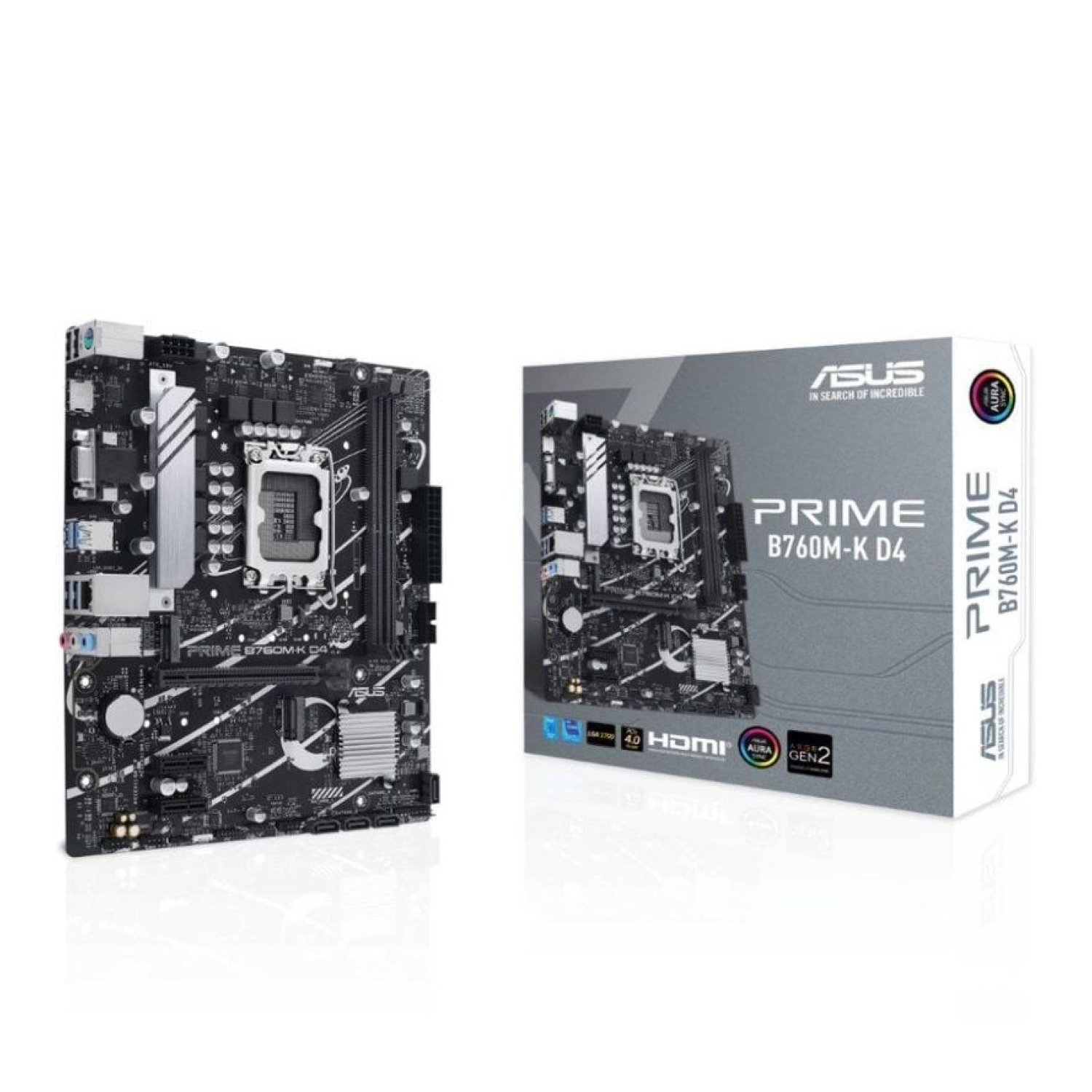 ASUS Prime B760M-K · Socket 1700 · DDR4 · PCIe 4.0 · Micro ATX