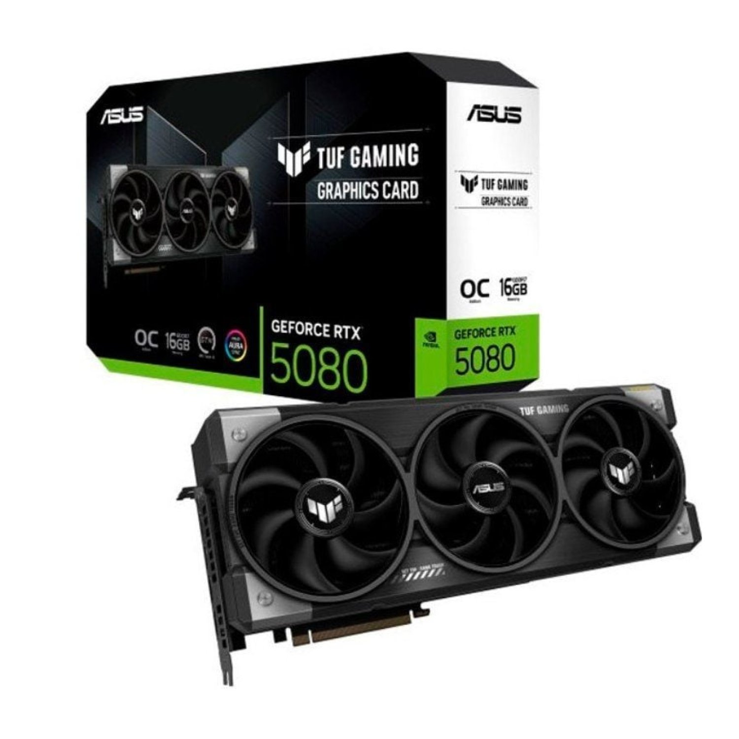Asus TUF Gaming RTX 5080 OC · 16GB GDDR7 · Cooling Avanzado