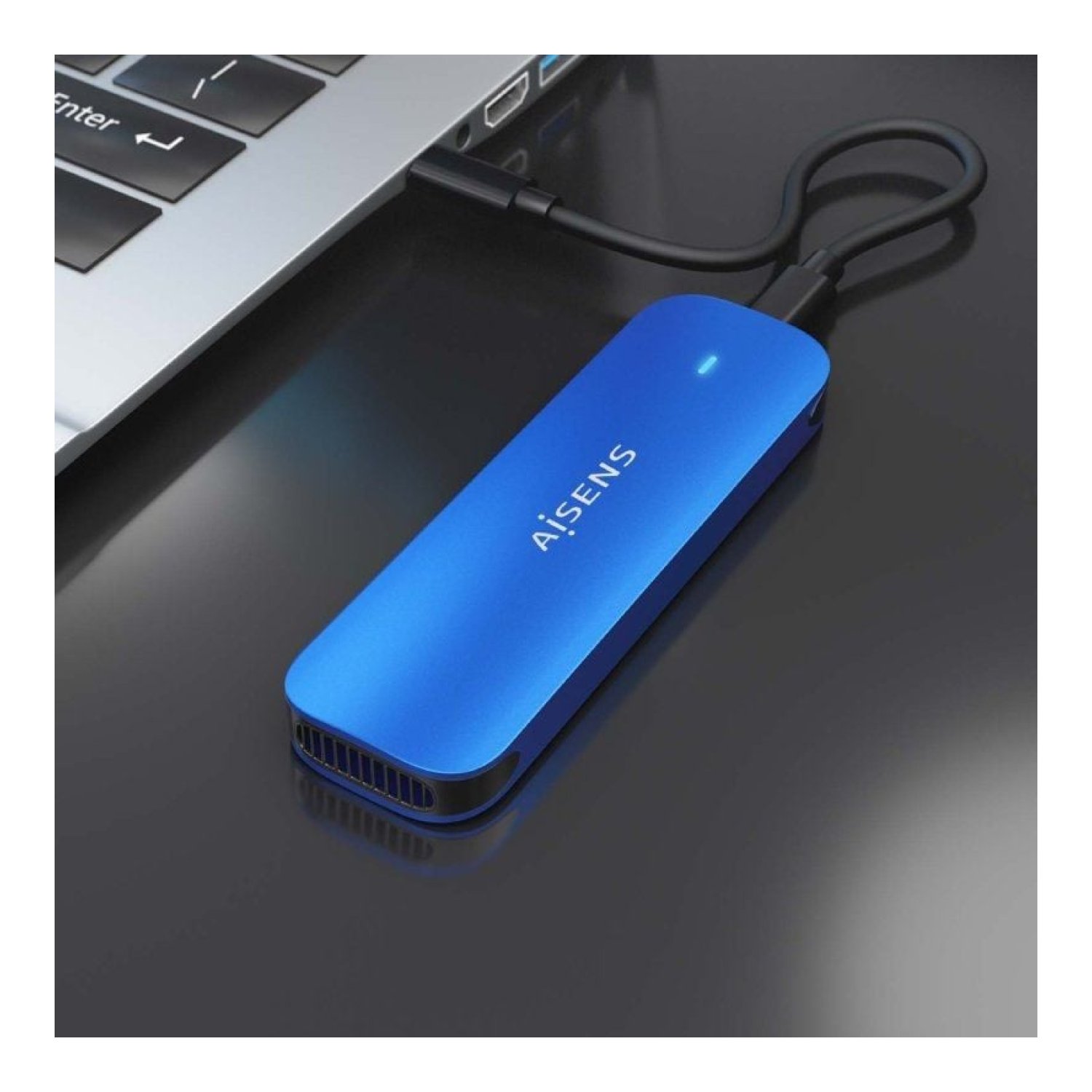 Aisens ASM2-026BLU · Caja Externa SSD M.2 NVMe · USB 3.2 · Sin tornillos