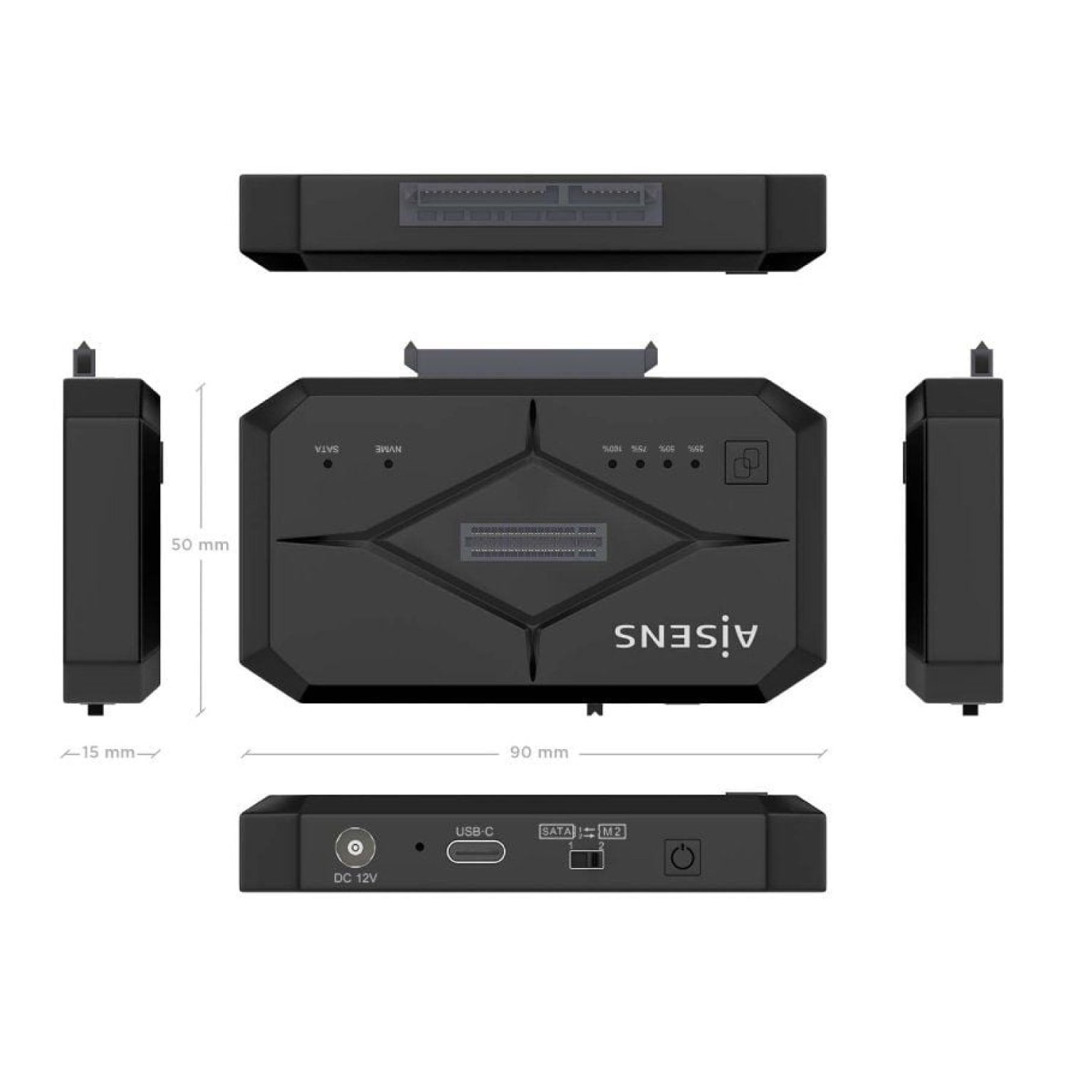 Aisens · Docking Station SSD M.2 · SATA/NVMe · USB 3.0