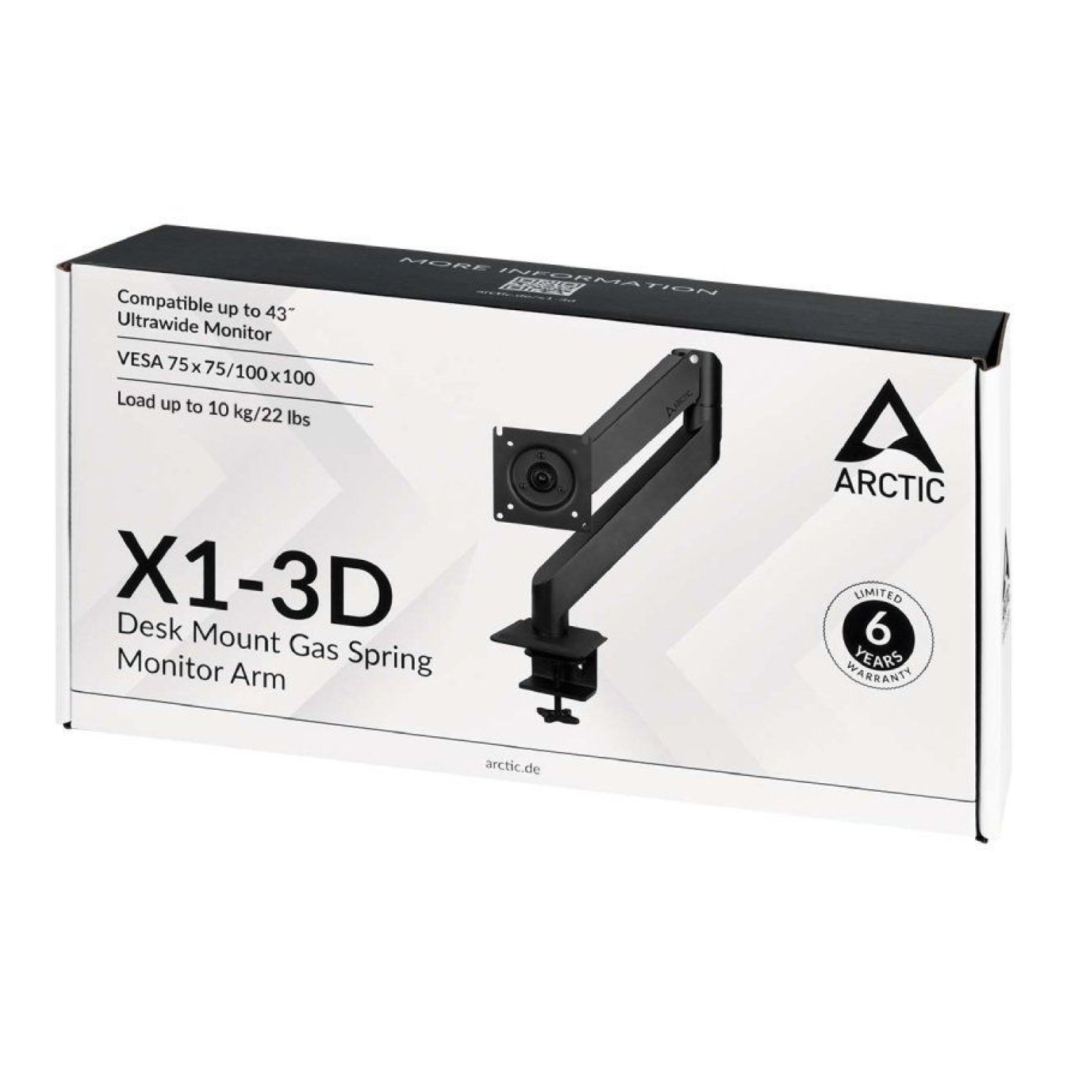 Soporte de Mesa para Monitor Arctic X1-3D/ Giratorio/ Inclinable/ hasta 15kg