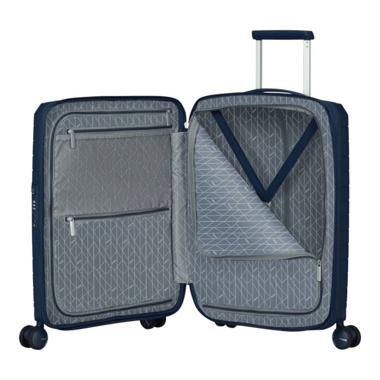 American Tourister FastForward Spinner · Maleta Cabina Expansible · 55cm · 4 Ruedas · Azul Marino