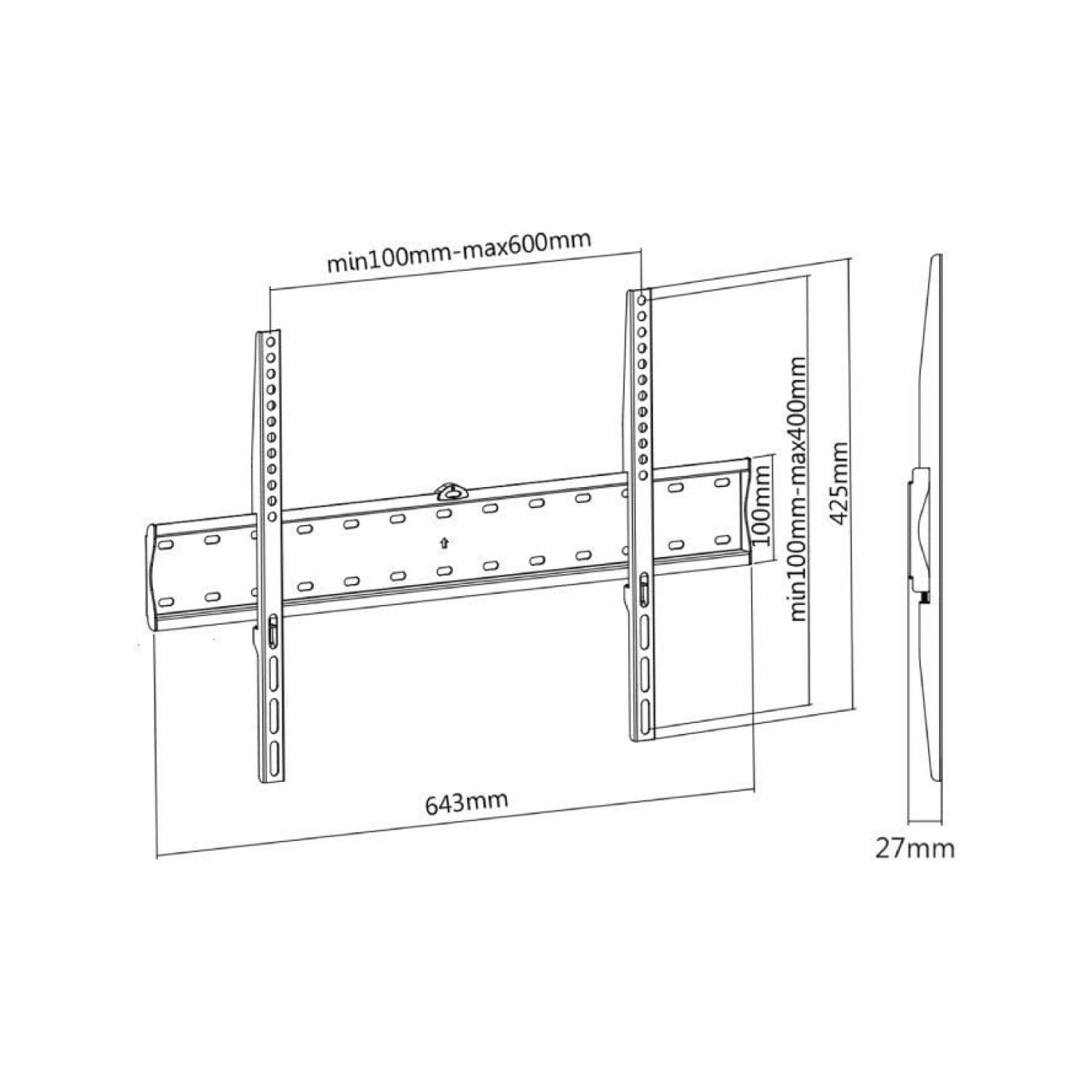 Aisens WT70F-069 · Soporte Pared Fijo · 37-70" · Hasta 40kg