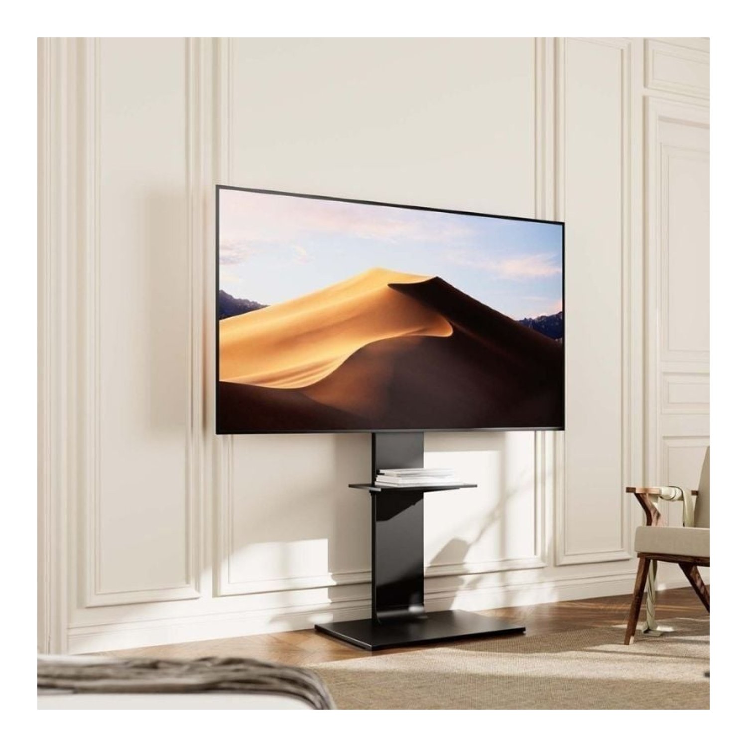 Aisens FT86TSE-399 · Soporte TV Giratorio Inclinable · 37-86" · Bandeja DVD · Hasta 50kg