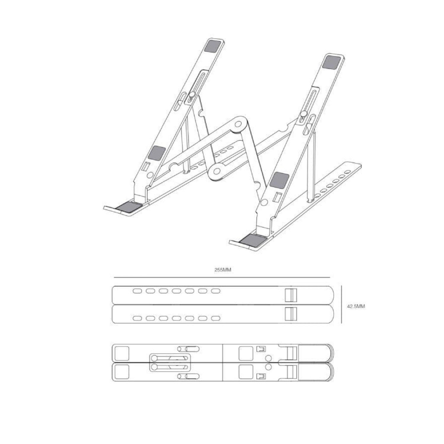 Aisens LPS3M · Soporte Portátil/Tablet · Hasta 15" · Ajustable