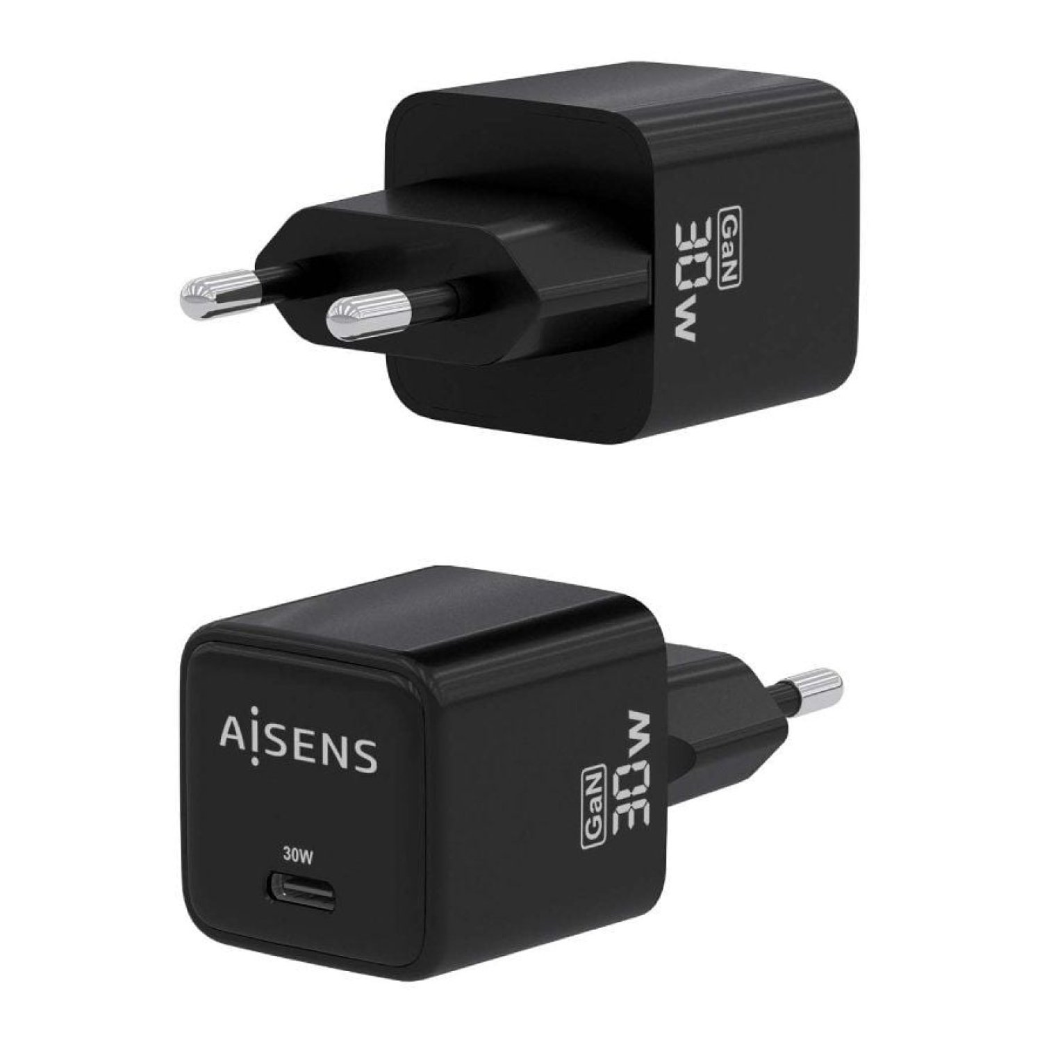 Aisens · Cargador GaN 30W · 1x USB-C · Carga Rápida