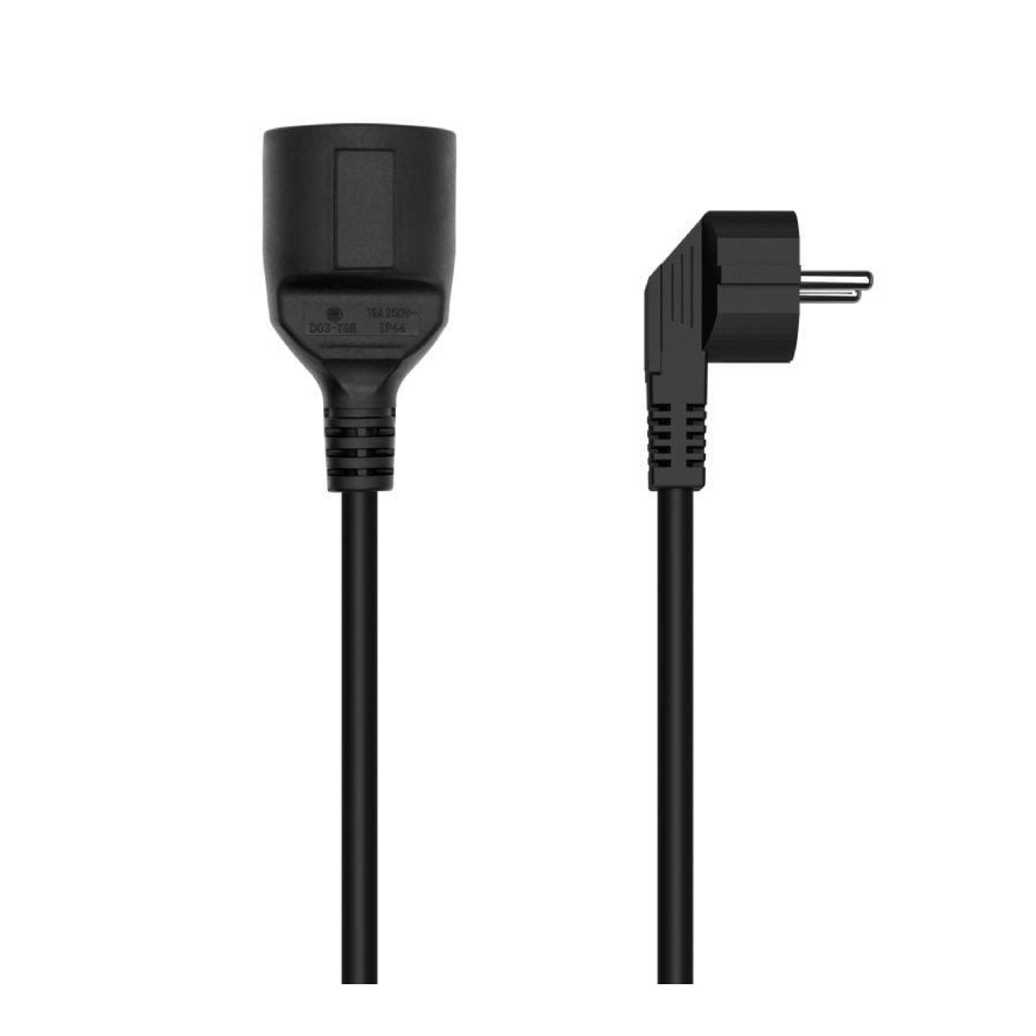 Aisens Cable Alargador · CEE7 · 3m · 1500W · Negro