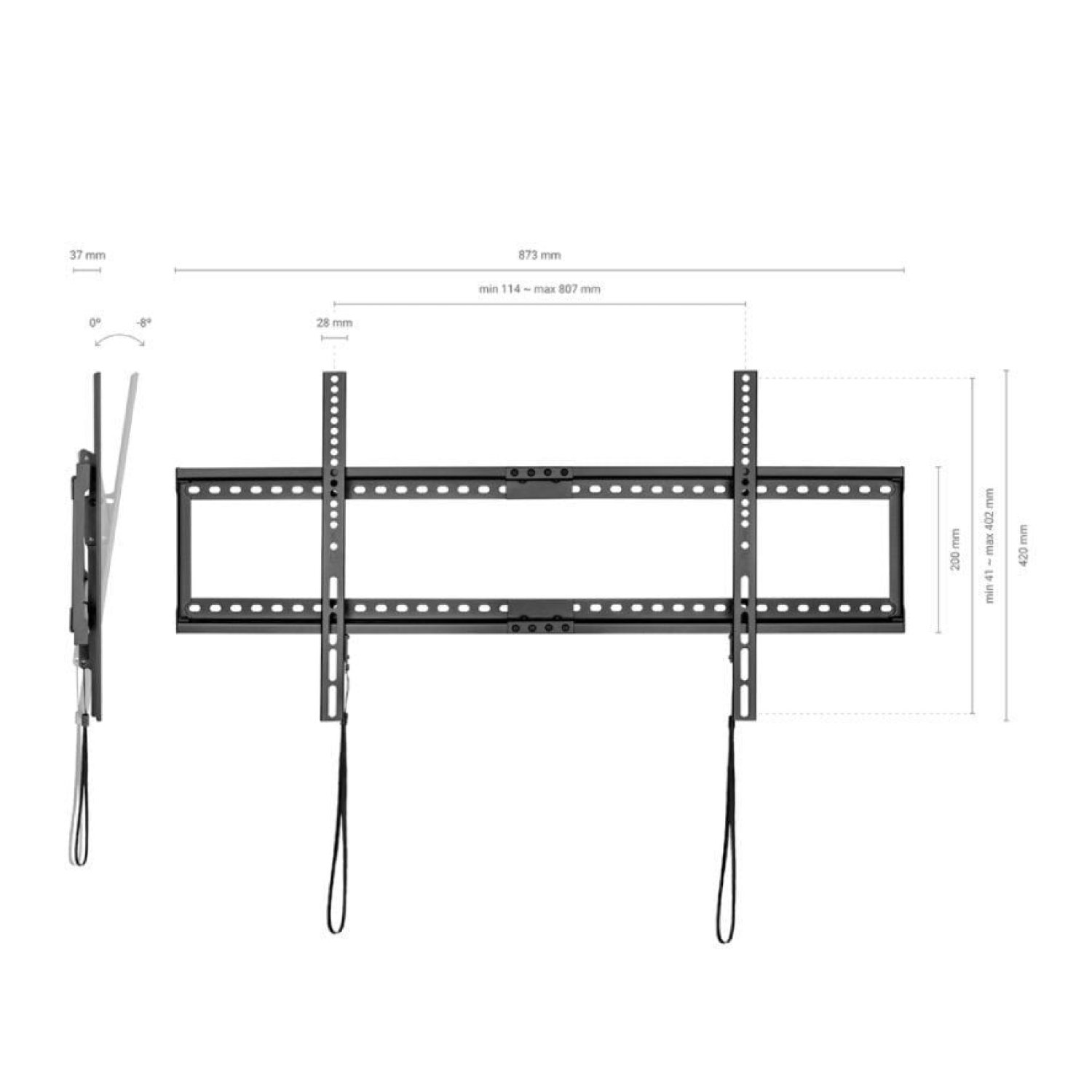 Aisens WT90T-121 · Soporte de Pared Inclinable · 37-90" · Hasta 75kg
