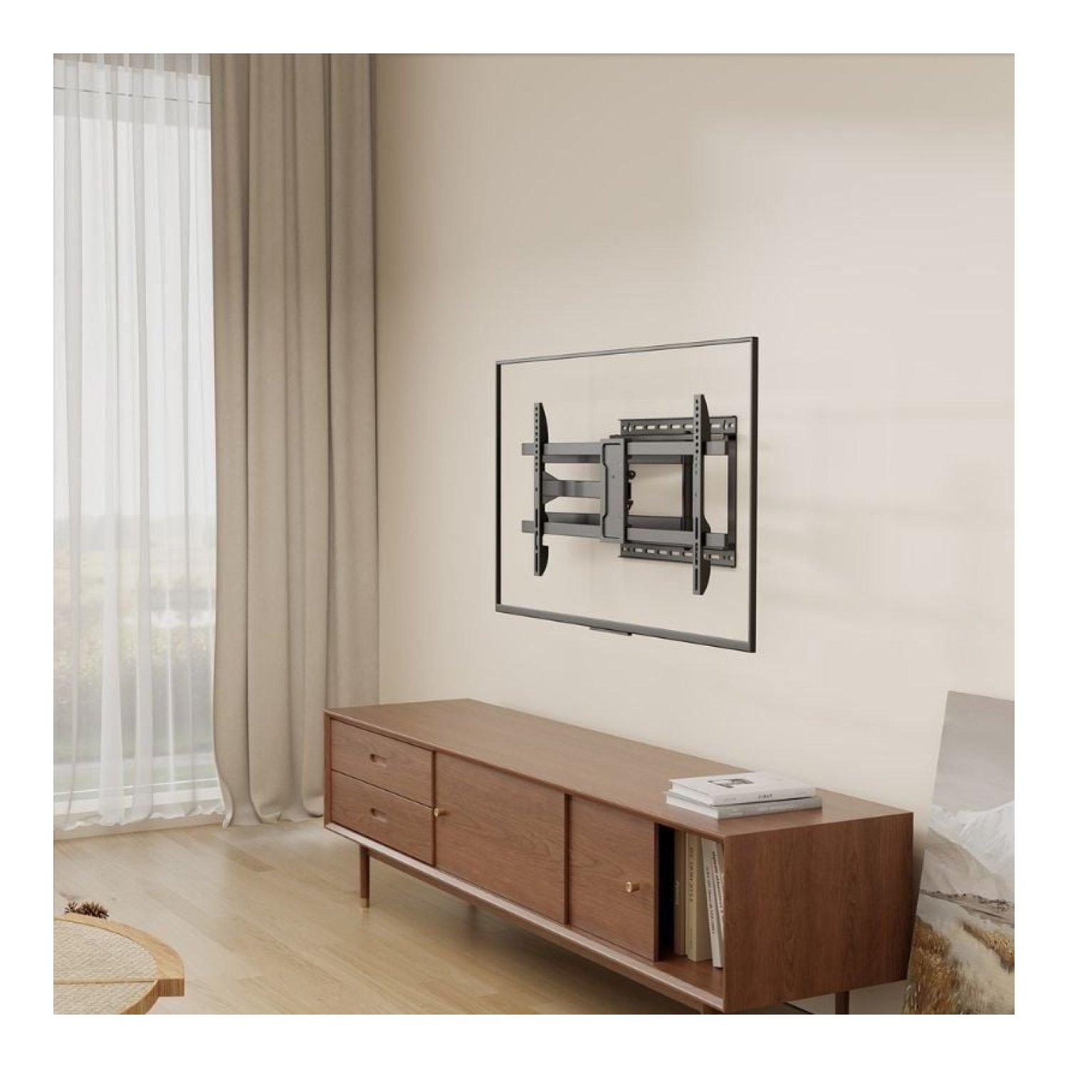 Aisens WT80TSLE-419 · Soporte TV Inclinable Giratorio · 43-80" · Hasta 50kg