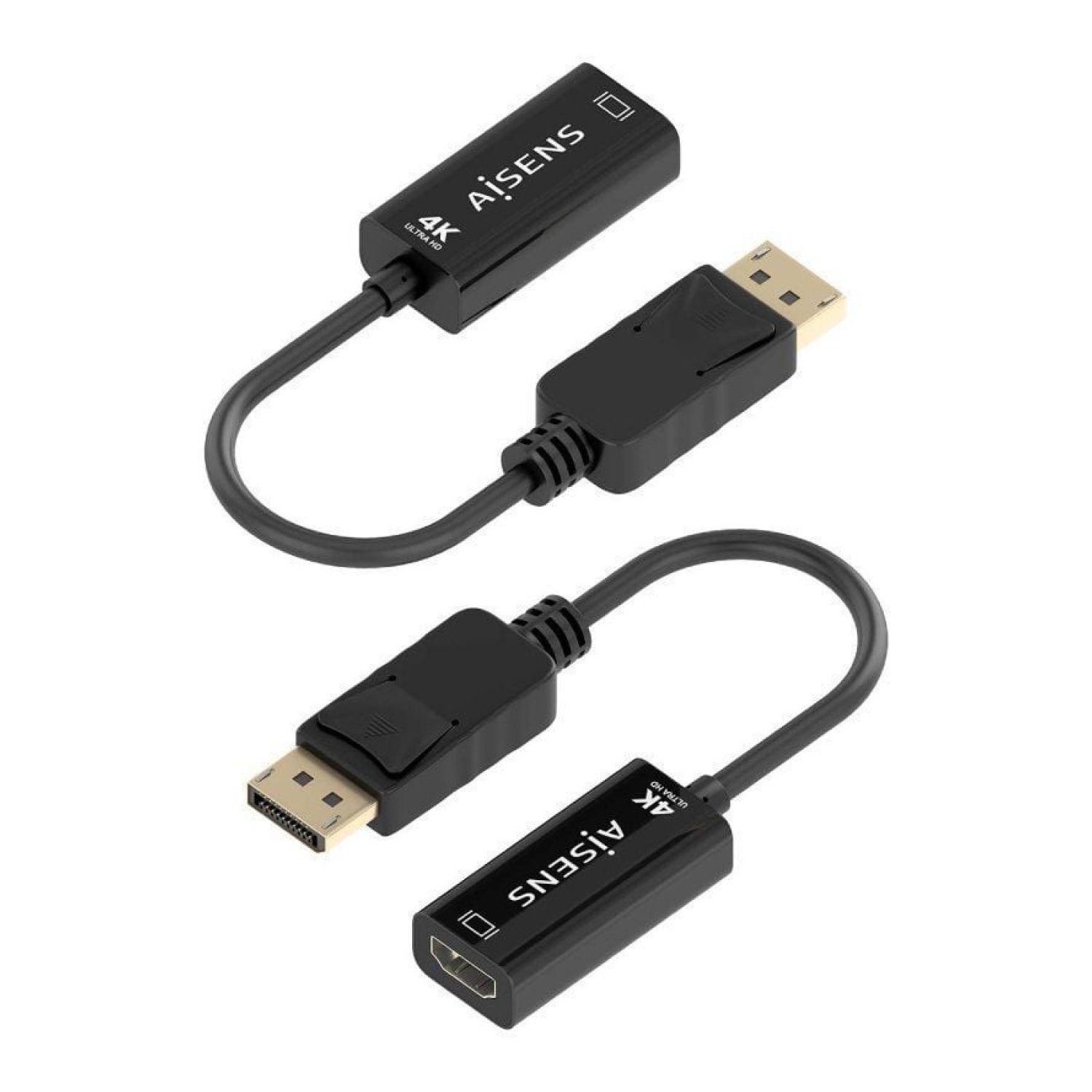 Aisens · Adaptador DisplayPort a HDMI · 15cm · Negro