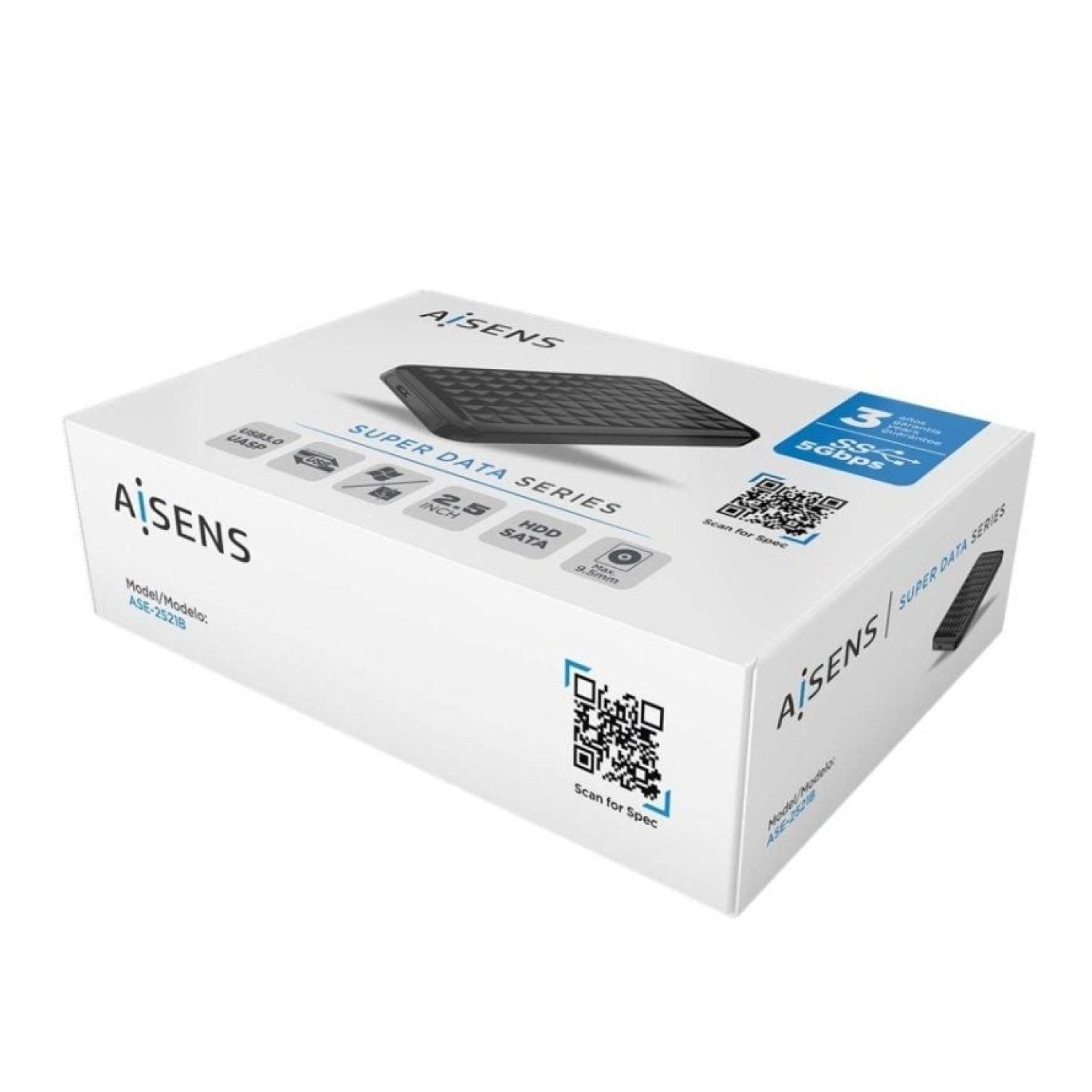 Aisens · Caja Externa 2,5" · USB 3.1 · Sin tornillos