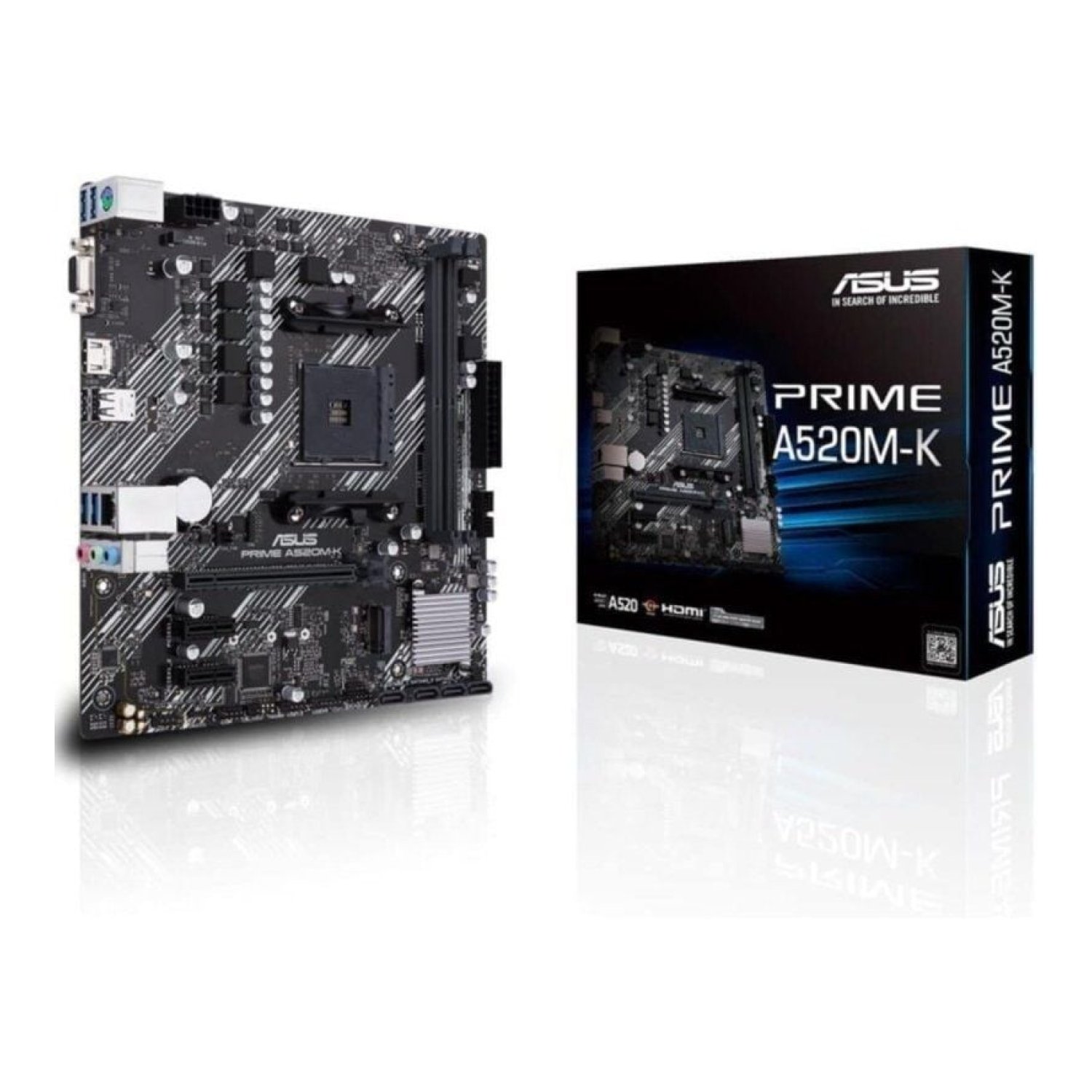 ASUS Prime A520M-K · Socket AM4 · Micro ATX · DDR4 · PCIe 3.0