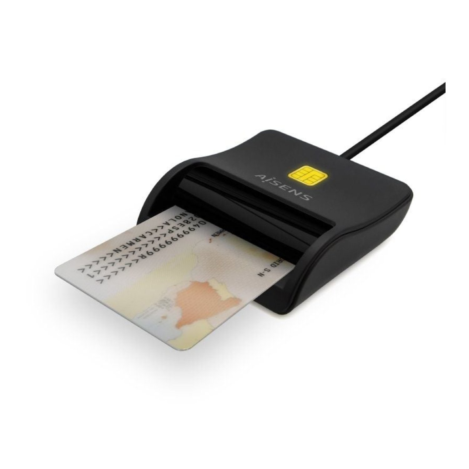 Aisens · Lector DNI USB Tipo-C · Negro