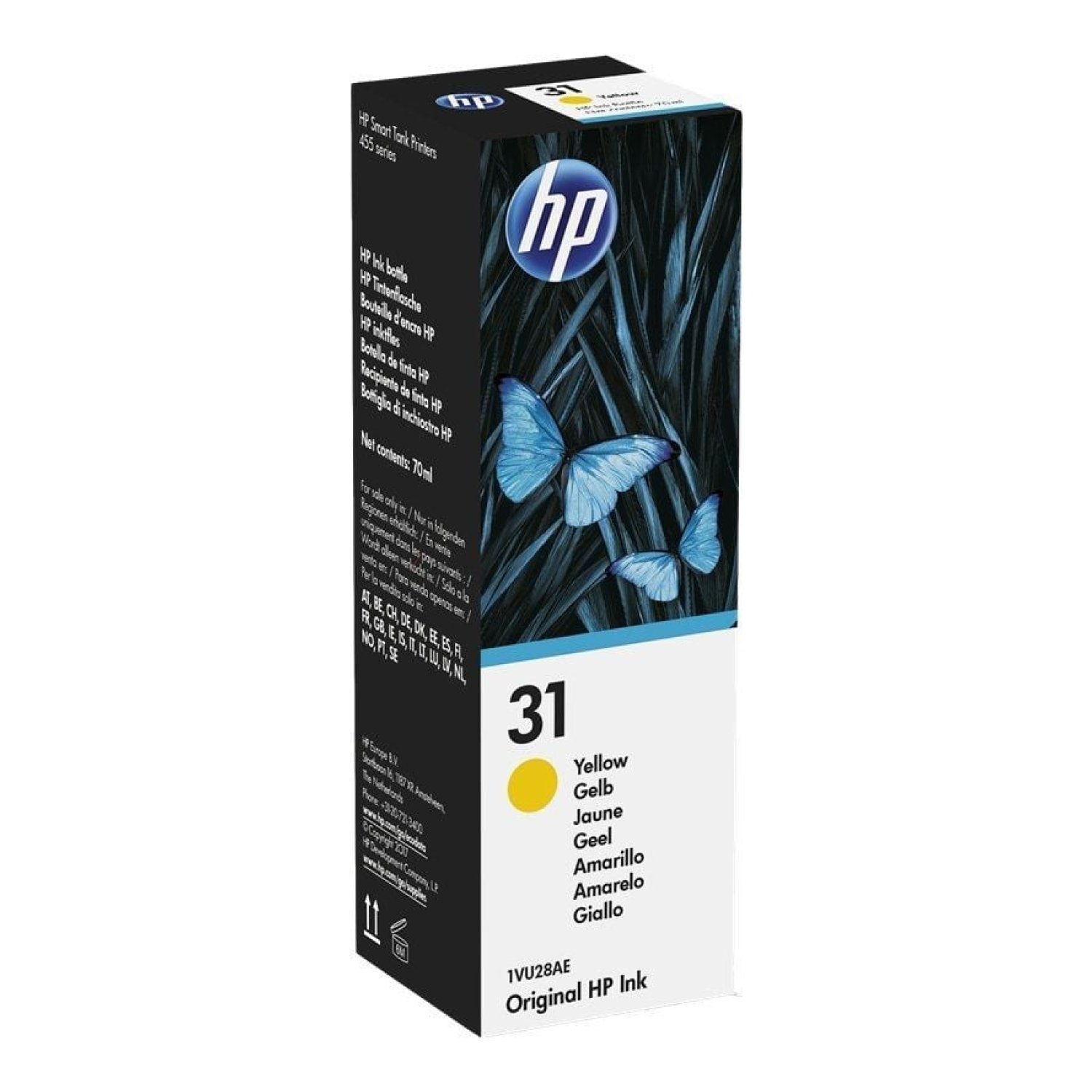HP Tinta Nº31 · Amarillo · Original · Cartucho de Reemplazo