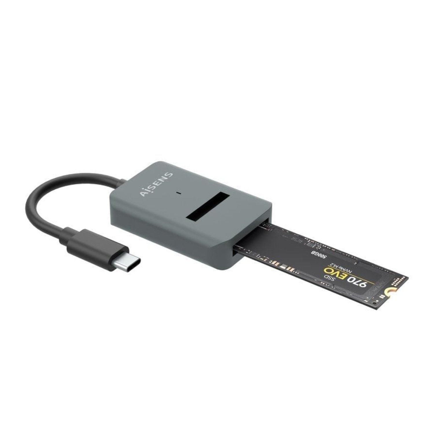 Aisens Dock USB Tipo-C · SSD M.2 SATA/NVMe · Gris