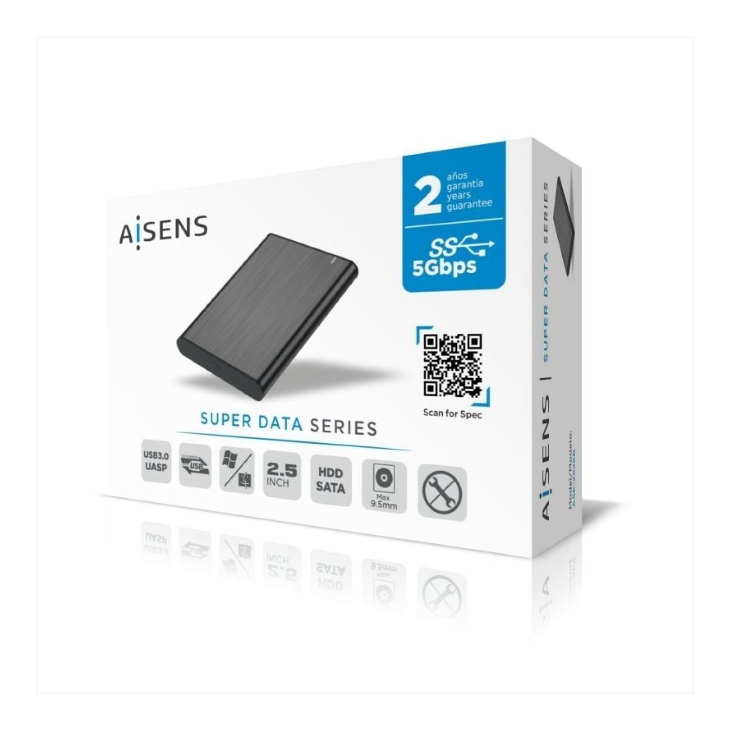 Aisens · Caja Externa 2,5" · USB 3.1 · Sin tornillos