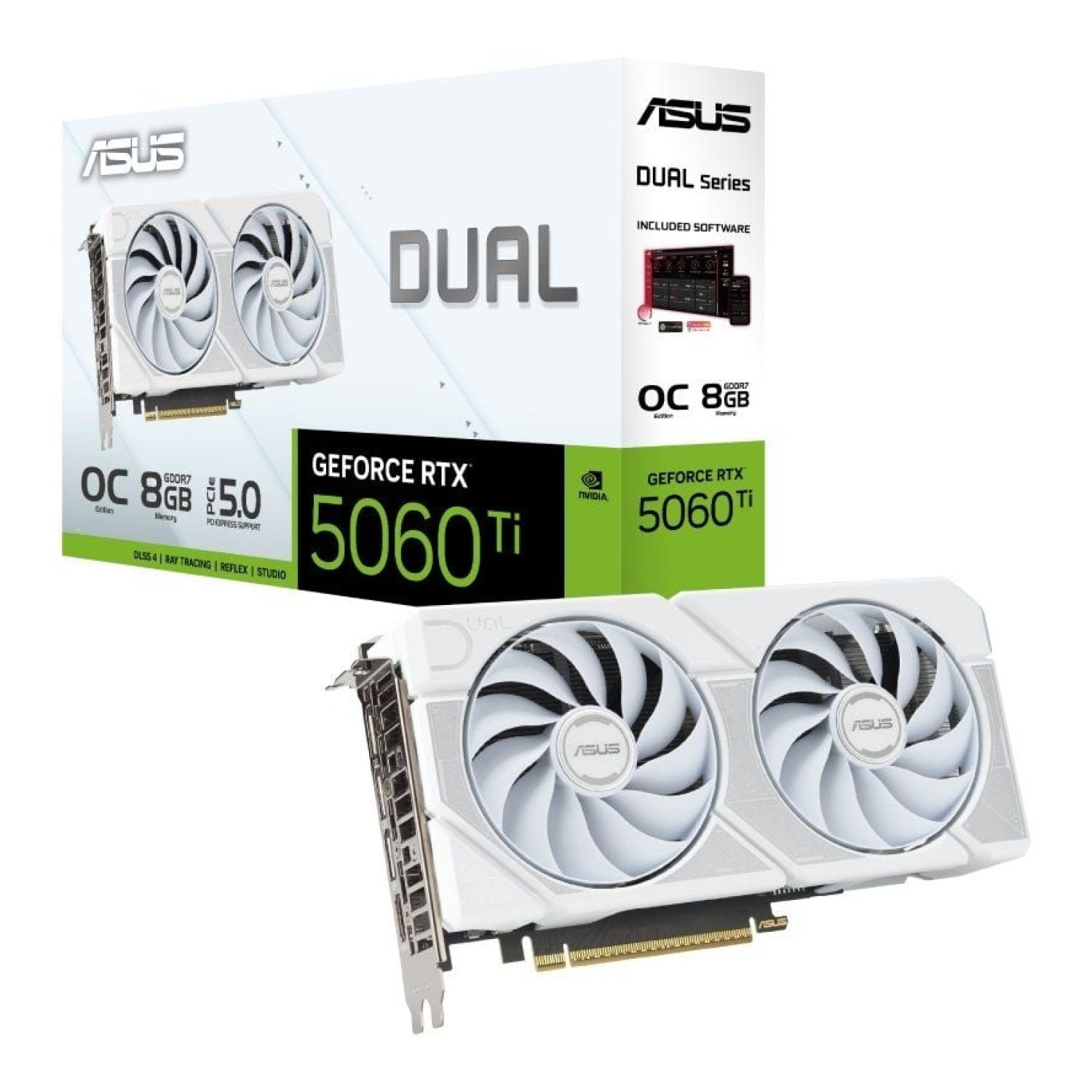 Asus Dual GeForce RTX 5060 Ti OC · 8GB GDDR7 · White Edition