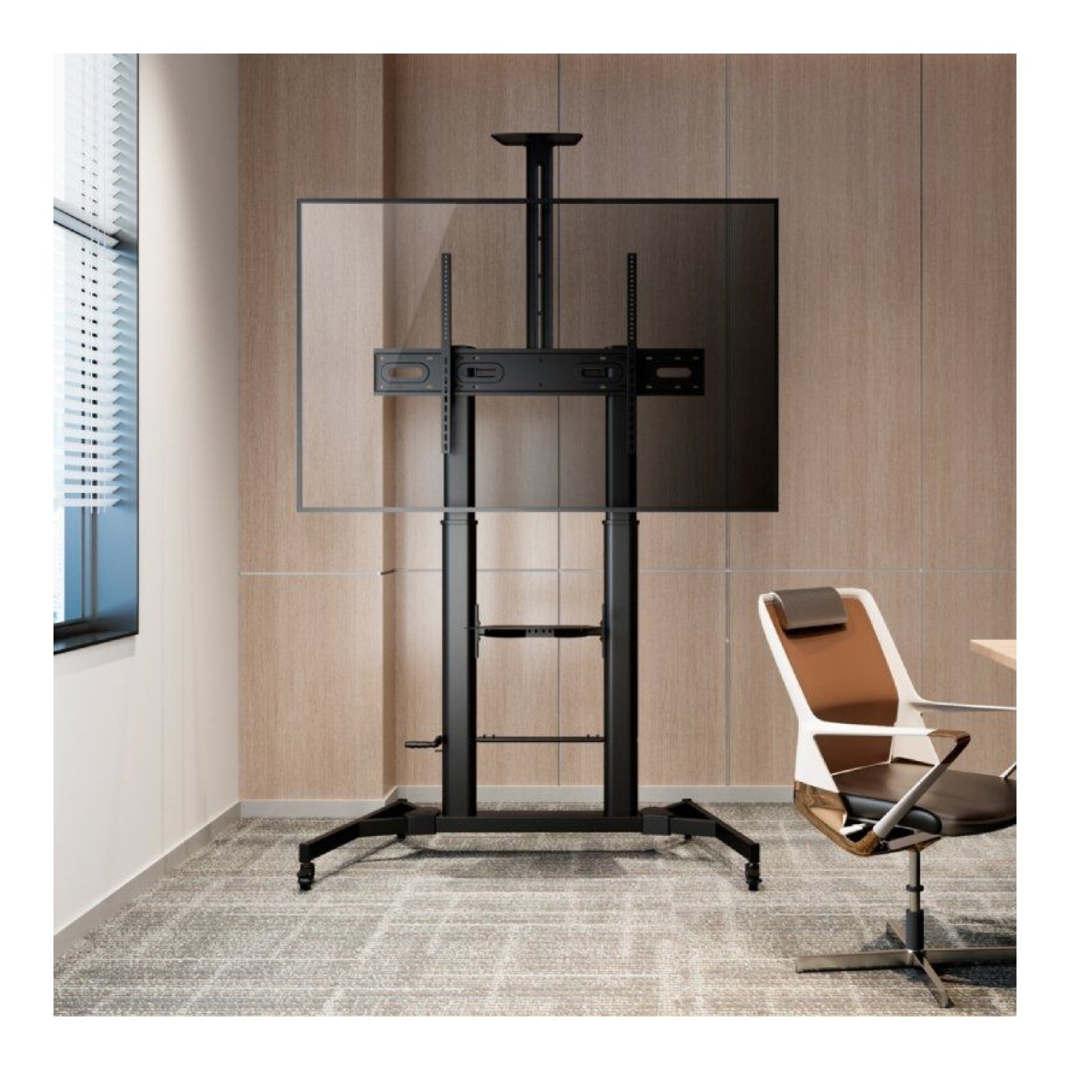 Aisens FT100TE-171 · Soporte TV 60-100" · Inclinable · Ruedas · Manivela · 100kg