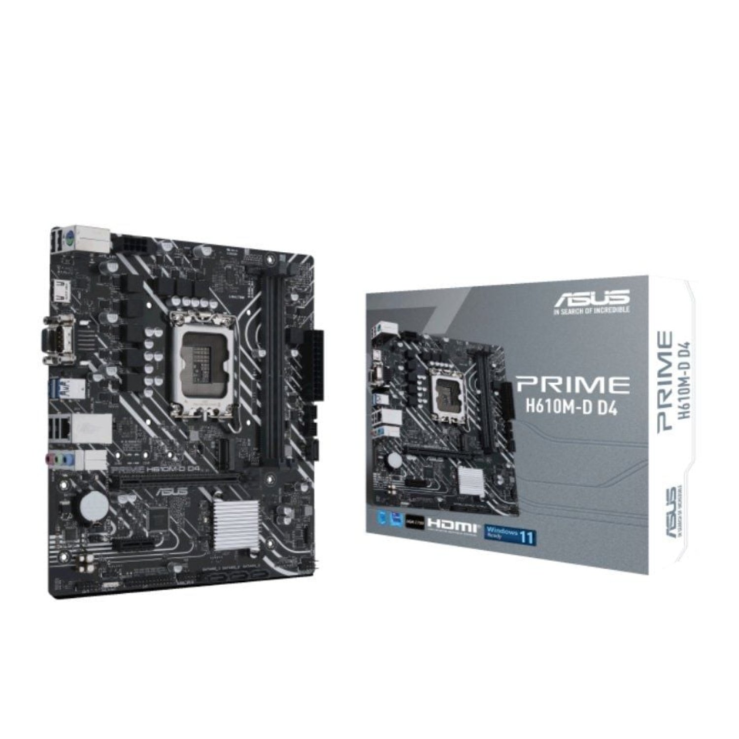 Asus Prime H610M-D · Socket 1700 · DDR4 · PCIe 4.0 · Micro ATX