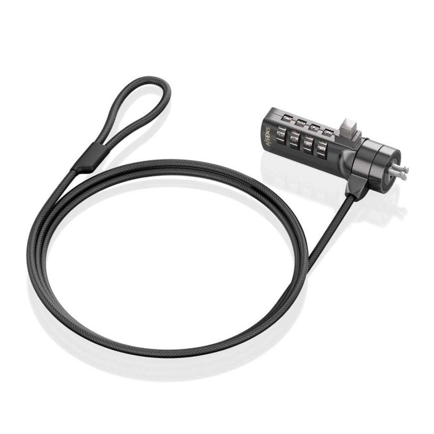 Aisens · Cable de Seguridad para Portátil · 1,5m · Cierre de Llave