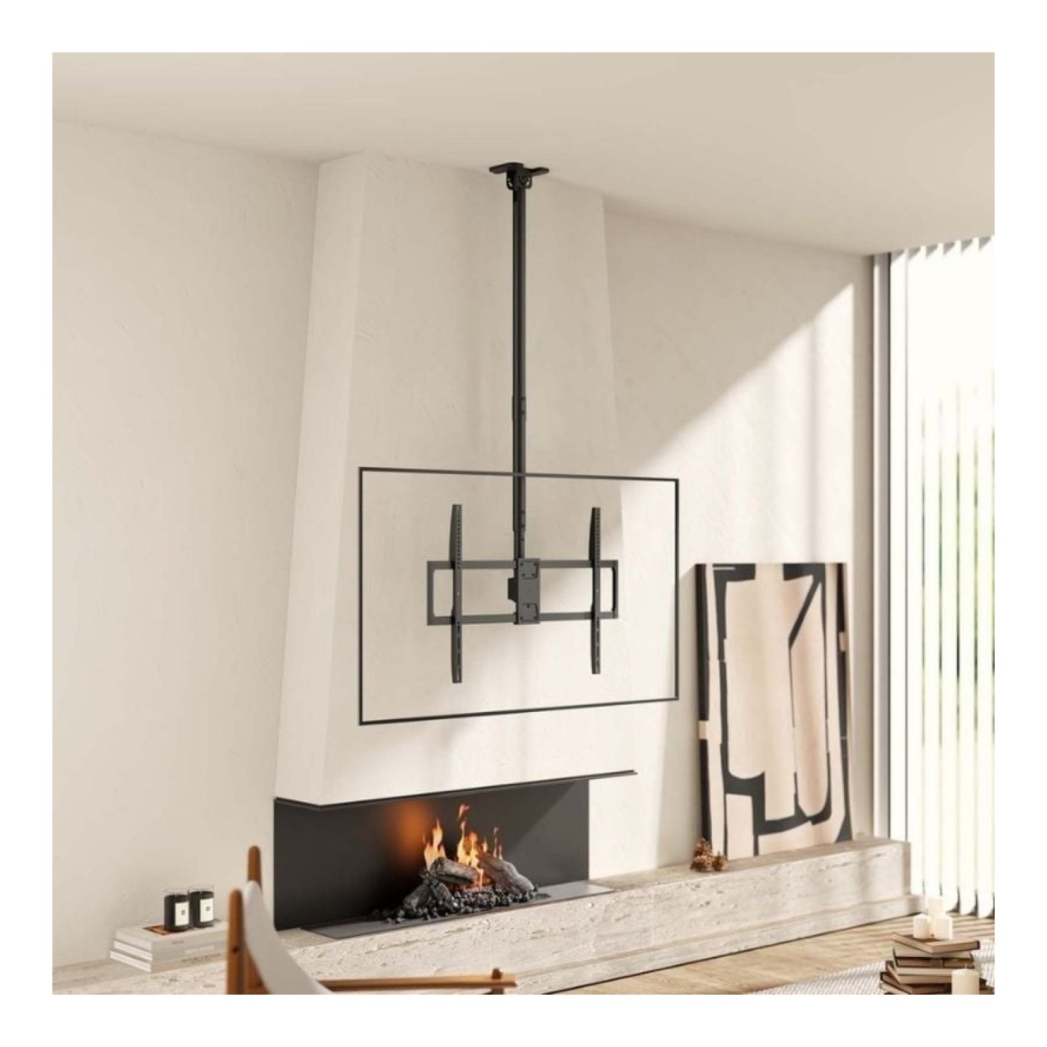 Aisens CT100TSLE-393 · Soporte Techo TV 50-100" · Inclinable · Giratorio · Extensible · 80kg