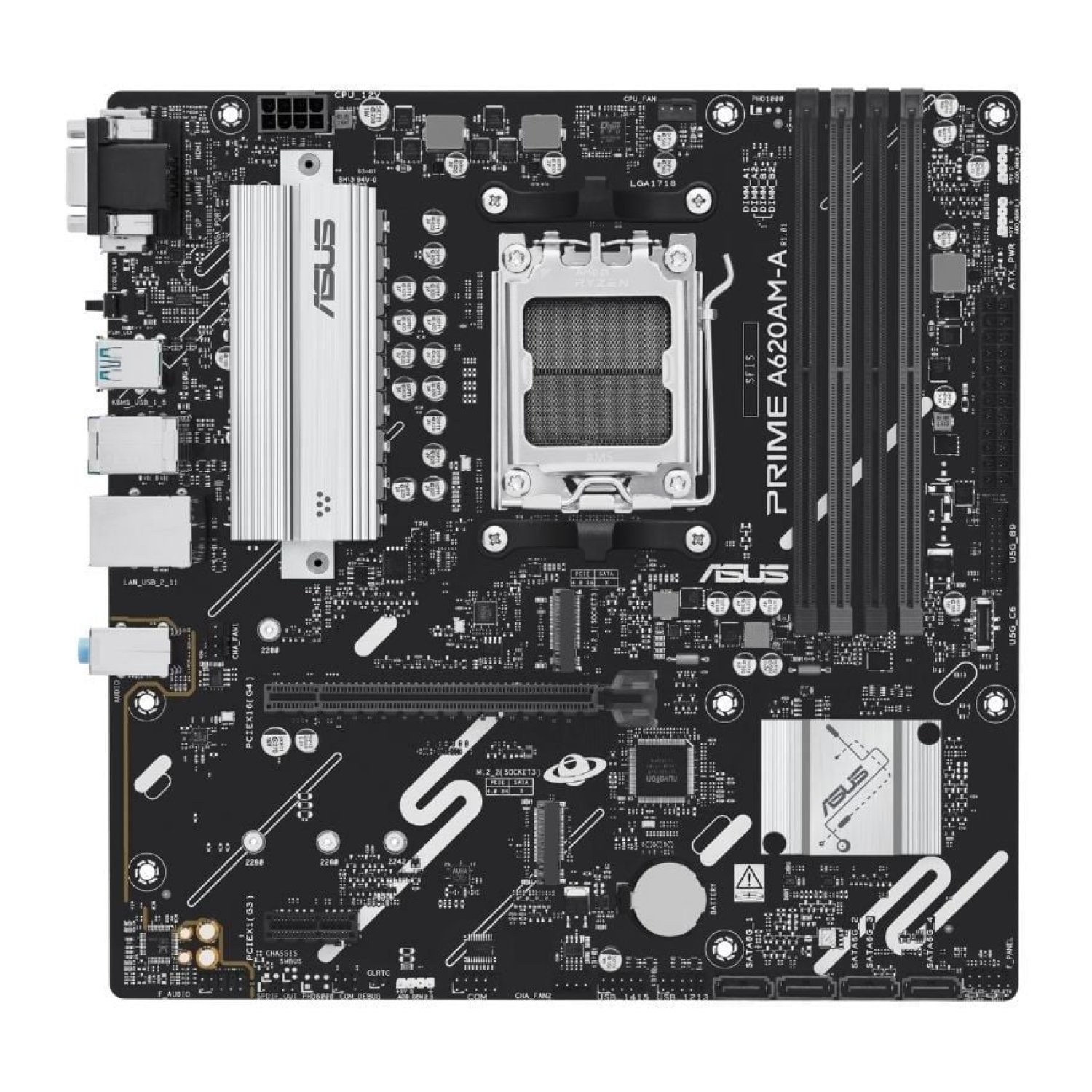 Asus A620M-A · Placa Base AM5 · DDR5 · PCIe 4.0 · Micro ATX