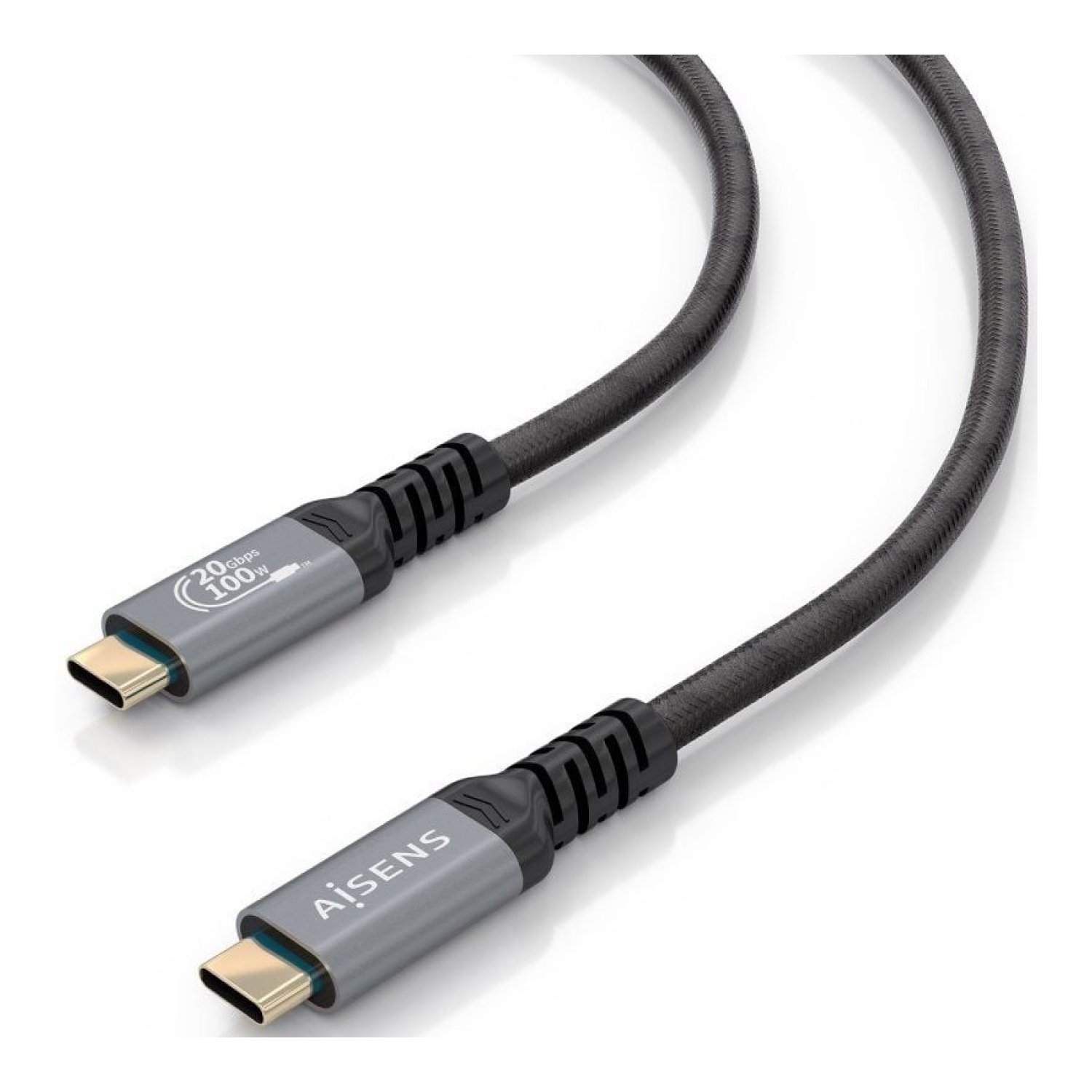 Aisens Cable USB 3.2 Tipo-C · 3m · 100W · 20Gbps · Negro