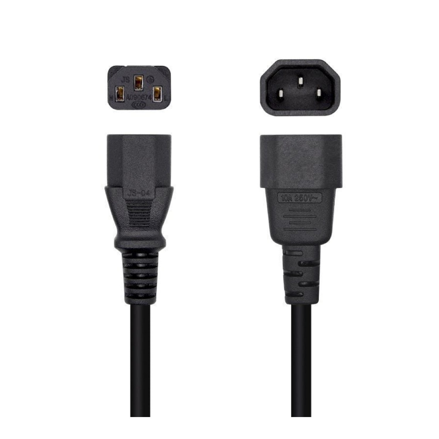 Aisens Cable Alimentación · IEC C13-C14 · 10m · Negro