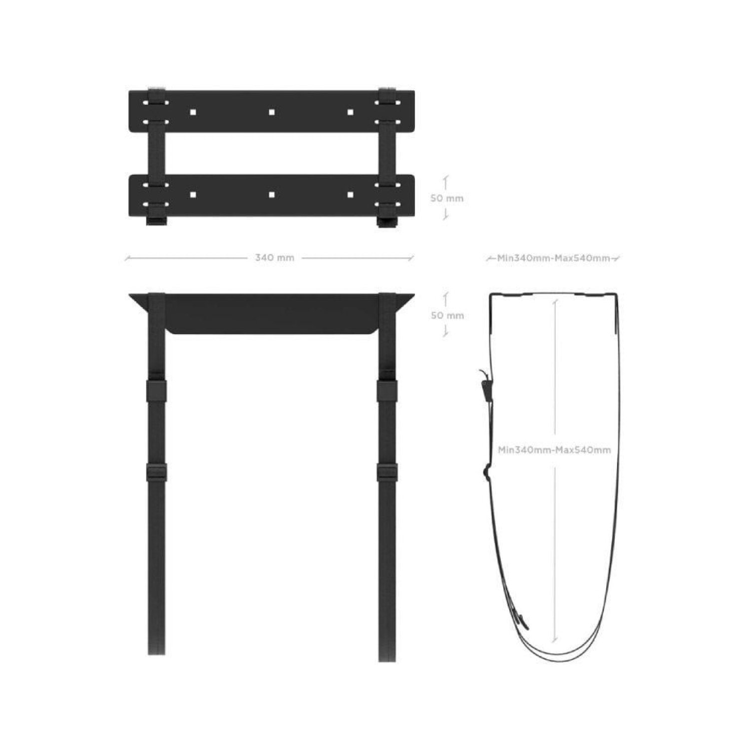 Aisens MPC07-209 · Soporte Bajo Mesa para PC · Hasta 10kg