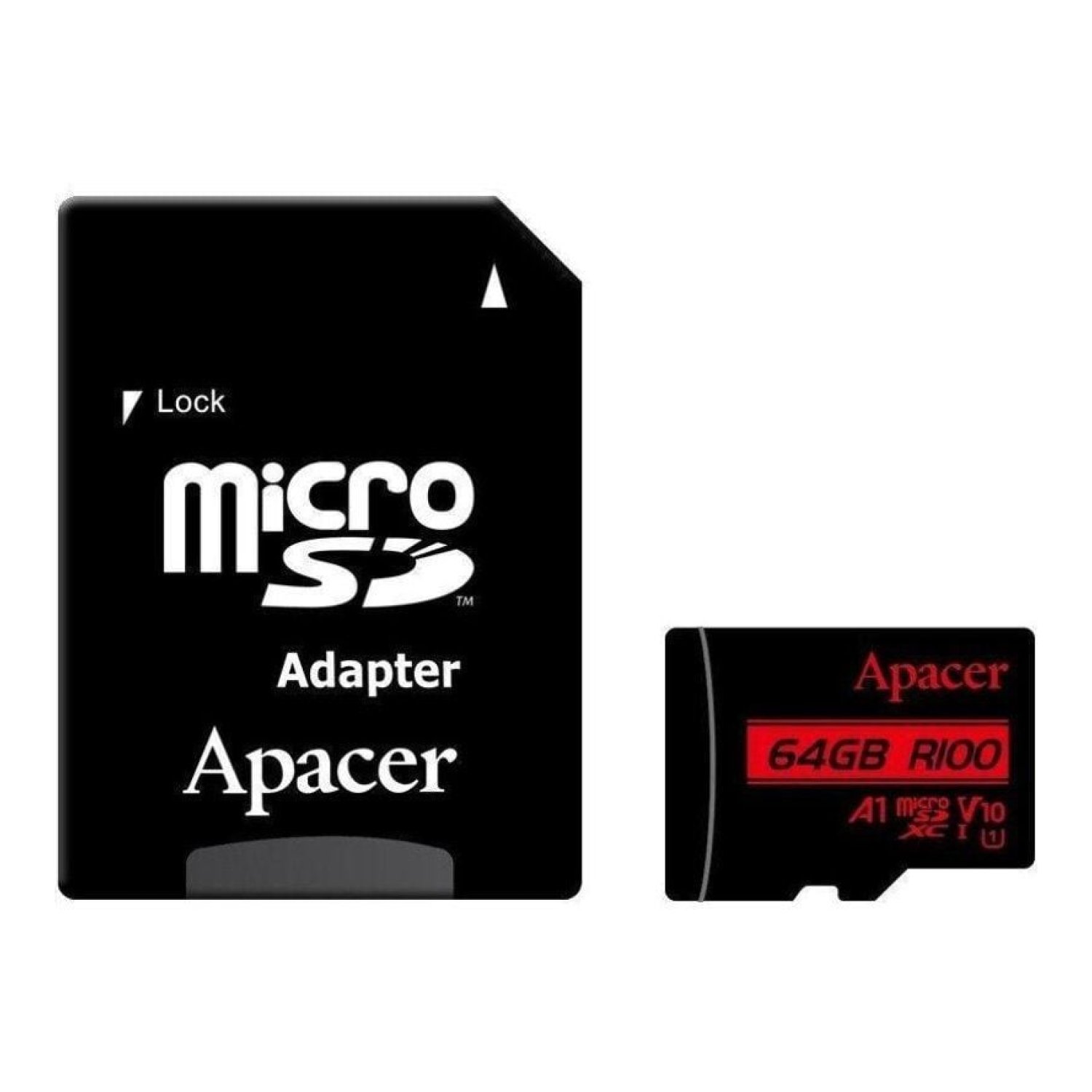 Apacer Tarjeta XC · 64GB · UHS 1 · Clase 10 · 100MB/s · Adaptador SD