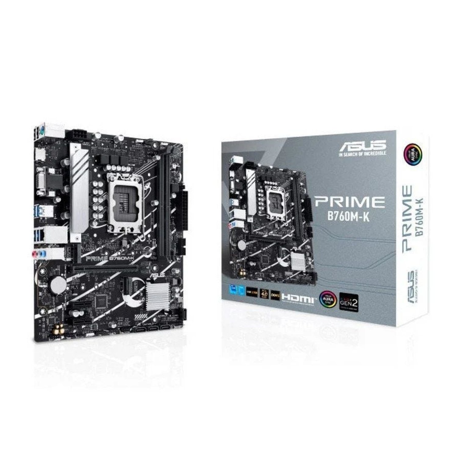 Asus Prime B760M-K · Socket 1700 · DDR5 · PCIe 4.0 · Micro ATX