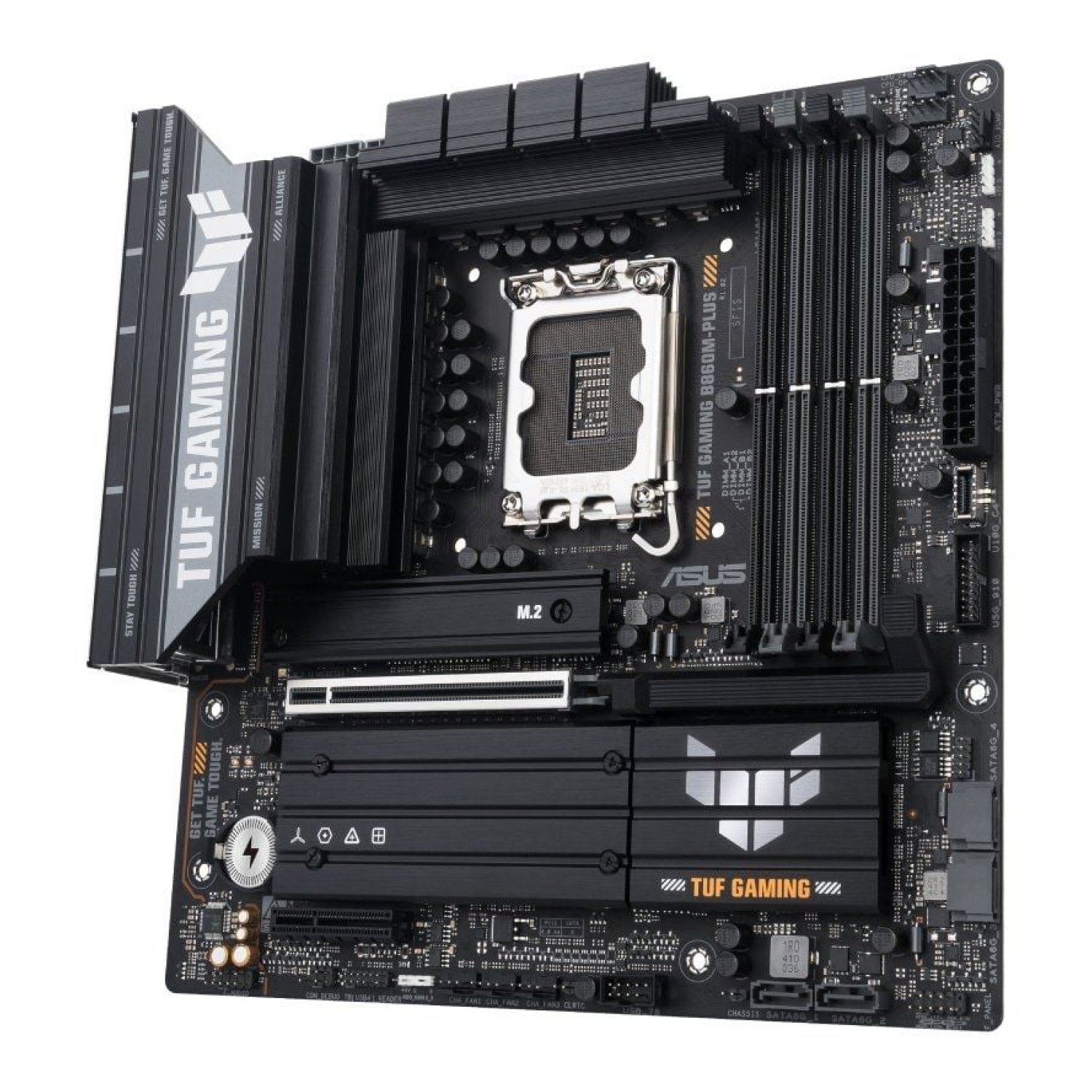 ASUS TUF Gaming B860M-PLUS · Socket 1851 · DDR5 · PCIe 5.0 · Micro ATX