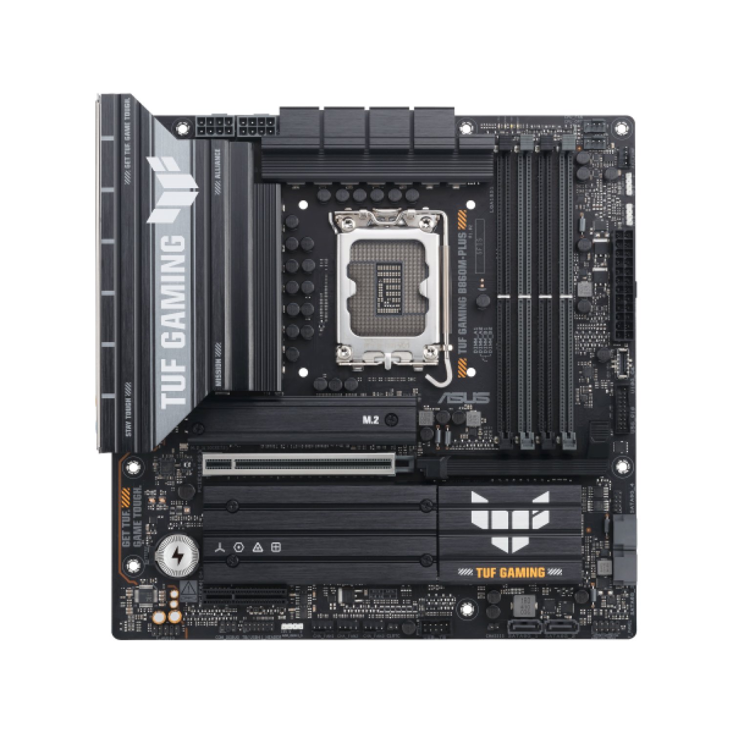 ASUS TUF Gaming B860M-PLUS · Socket 1851 · DDR5 · PCIe 5.0 · Micro ATX