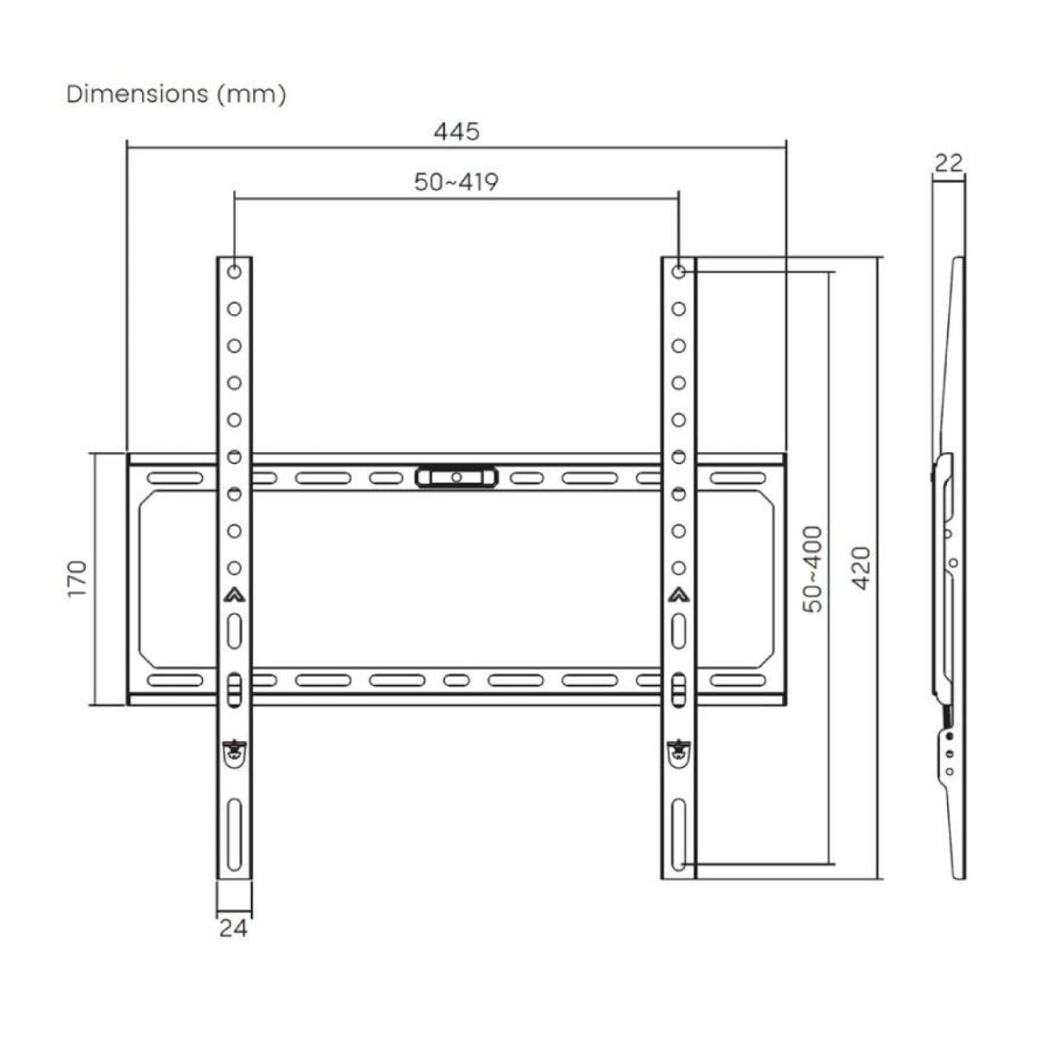 Aisens WT75F-389 · Soporte Pared · 32-75" · Hasta 45kg